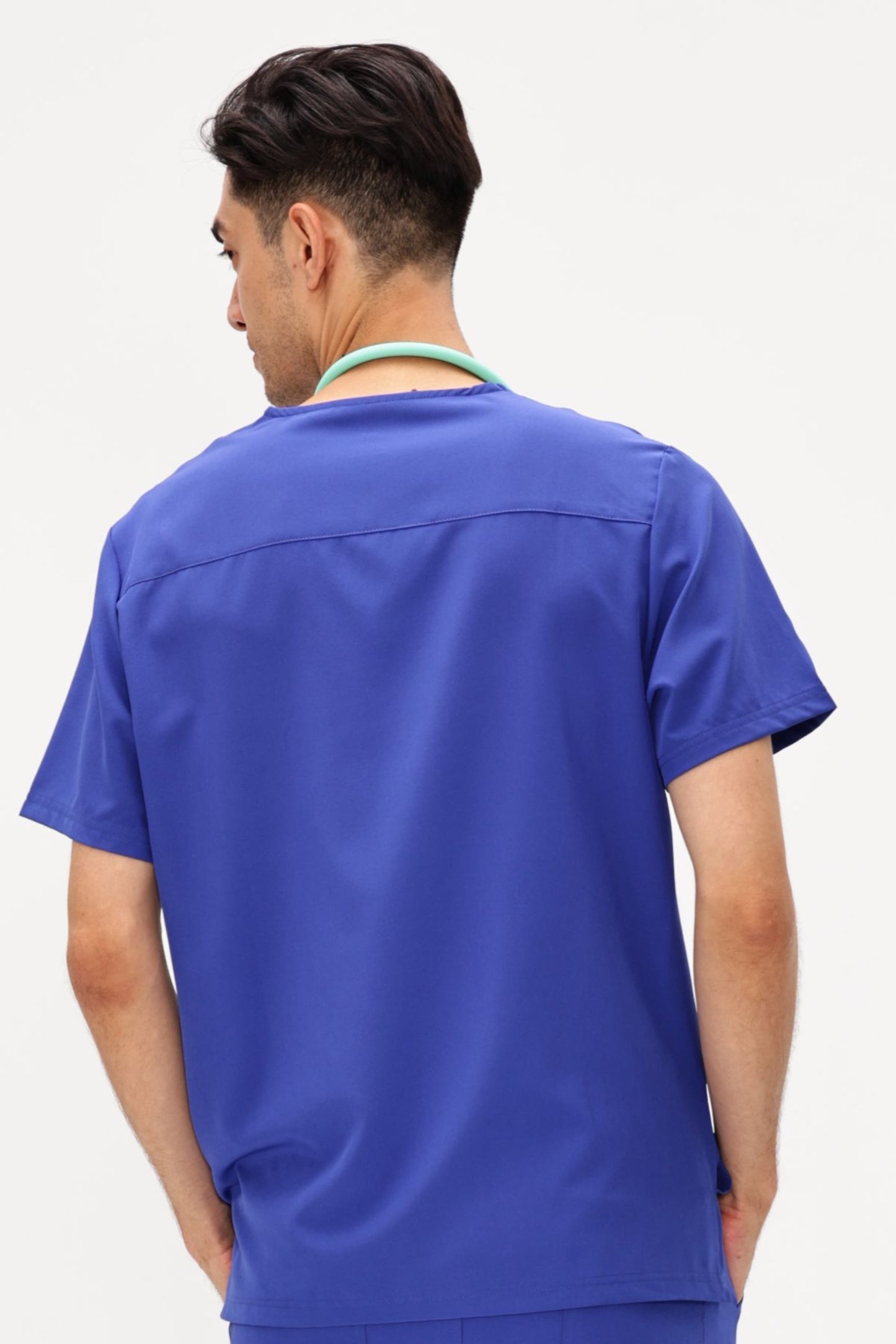 COZYFIT  V-Neck Scrubs Tops with 3 Pockets for Men