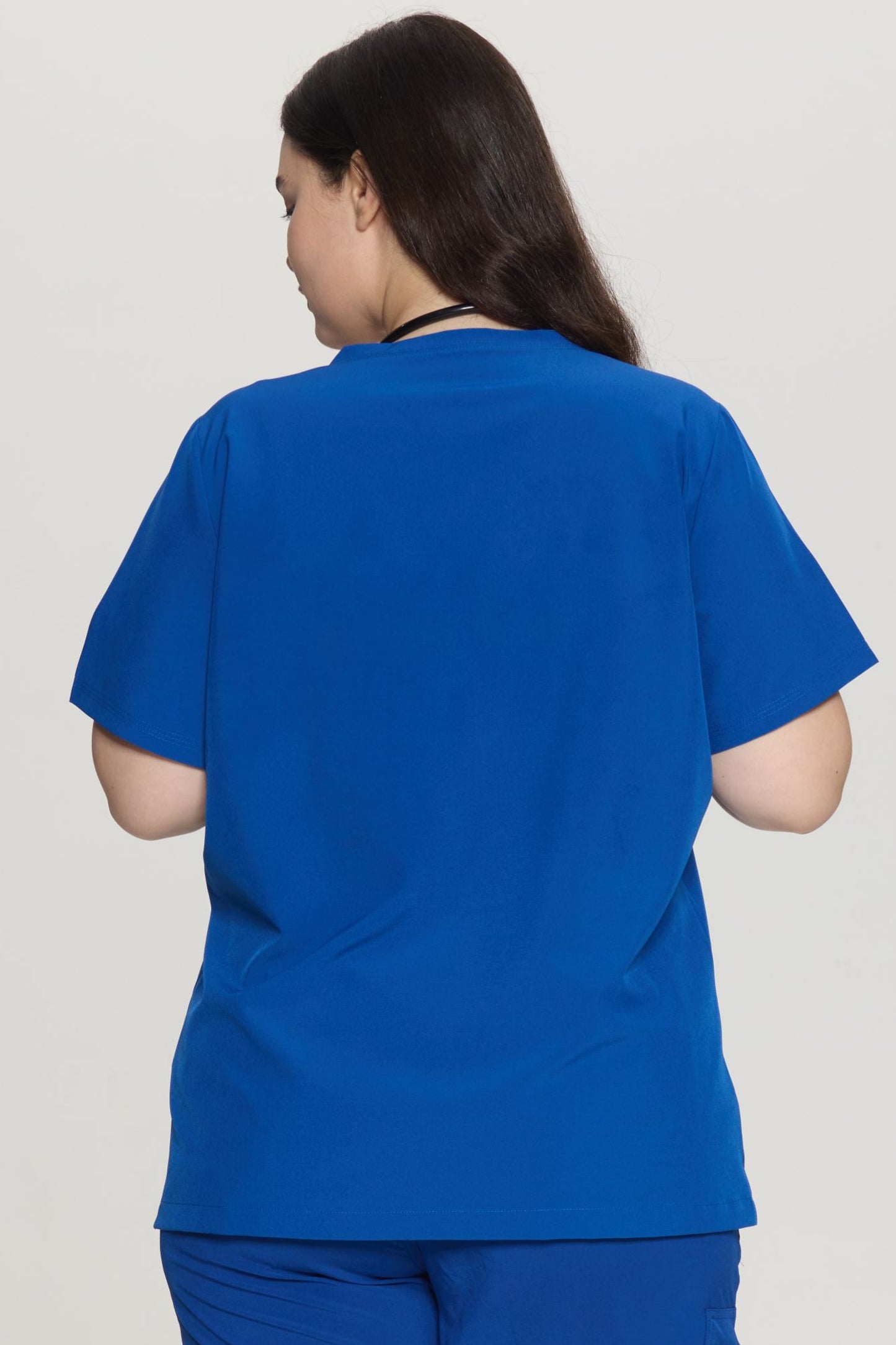 COZYFIT Curved V-Neck Scrub Tops with 3 Pockets