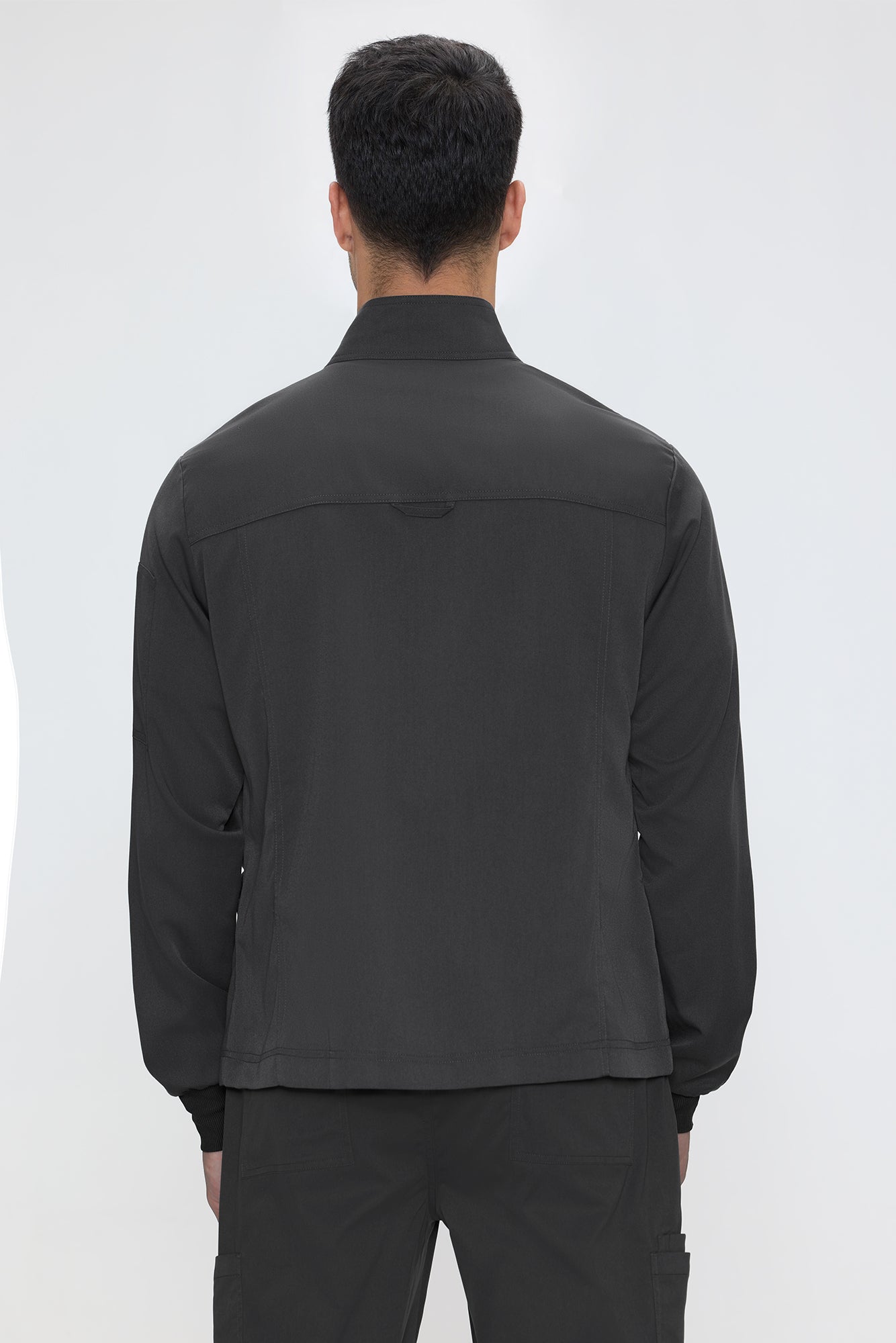 Scrub Jacket Men, Zip Front Men's Medical Scrub Jacket with 5 Pockets, Soft Stretch Fabric