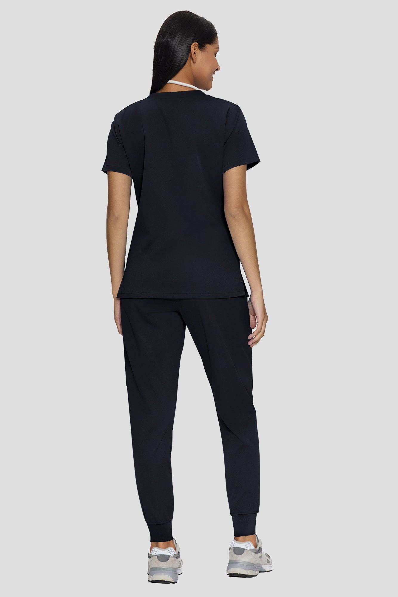 Scrubs for Women, V-Neck Top & Cargo Jogger Pants, 9 Pockets Adjustable Drawstring, For Nurses, Clinics, Long Shifts, Daily Medical Uniforms (Previously COZYFIT)