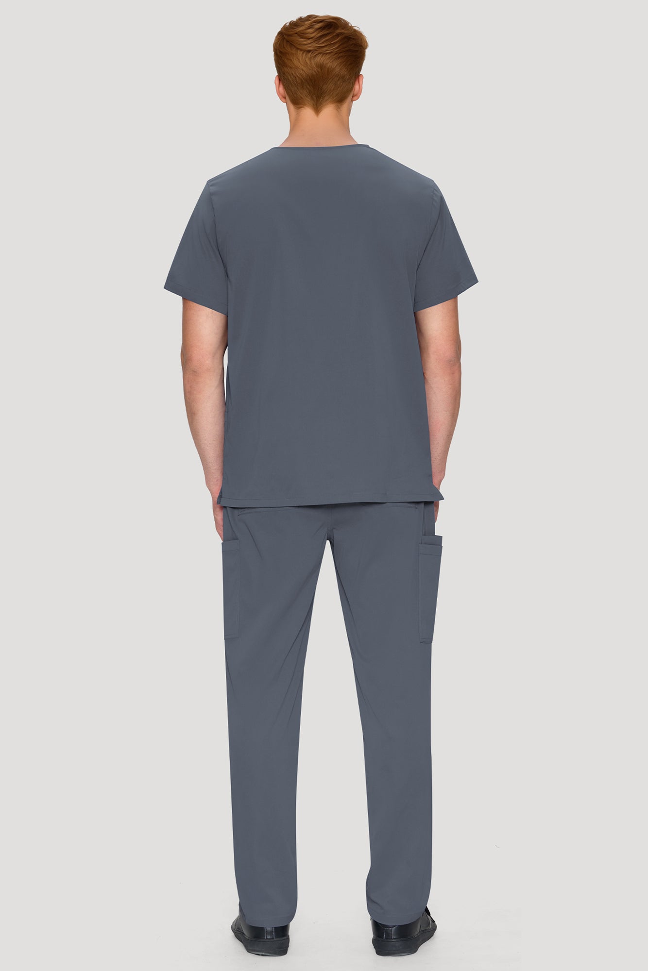 COZYFIT Scrubs for Men Set - V-Neck Scrub Top and Straight Leg Pants with 11 Pockets