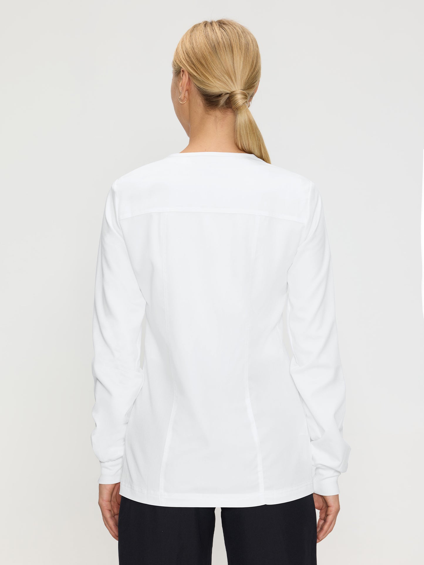 Scrub Jackets for Woman, Snap Front Nurse Jacket with 3 Pockets, Easy Care Soft Fabric