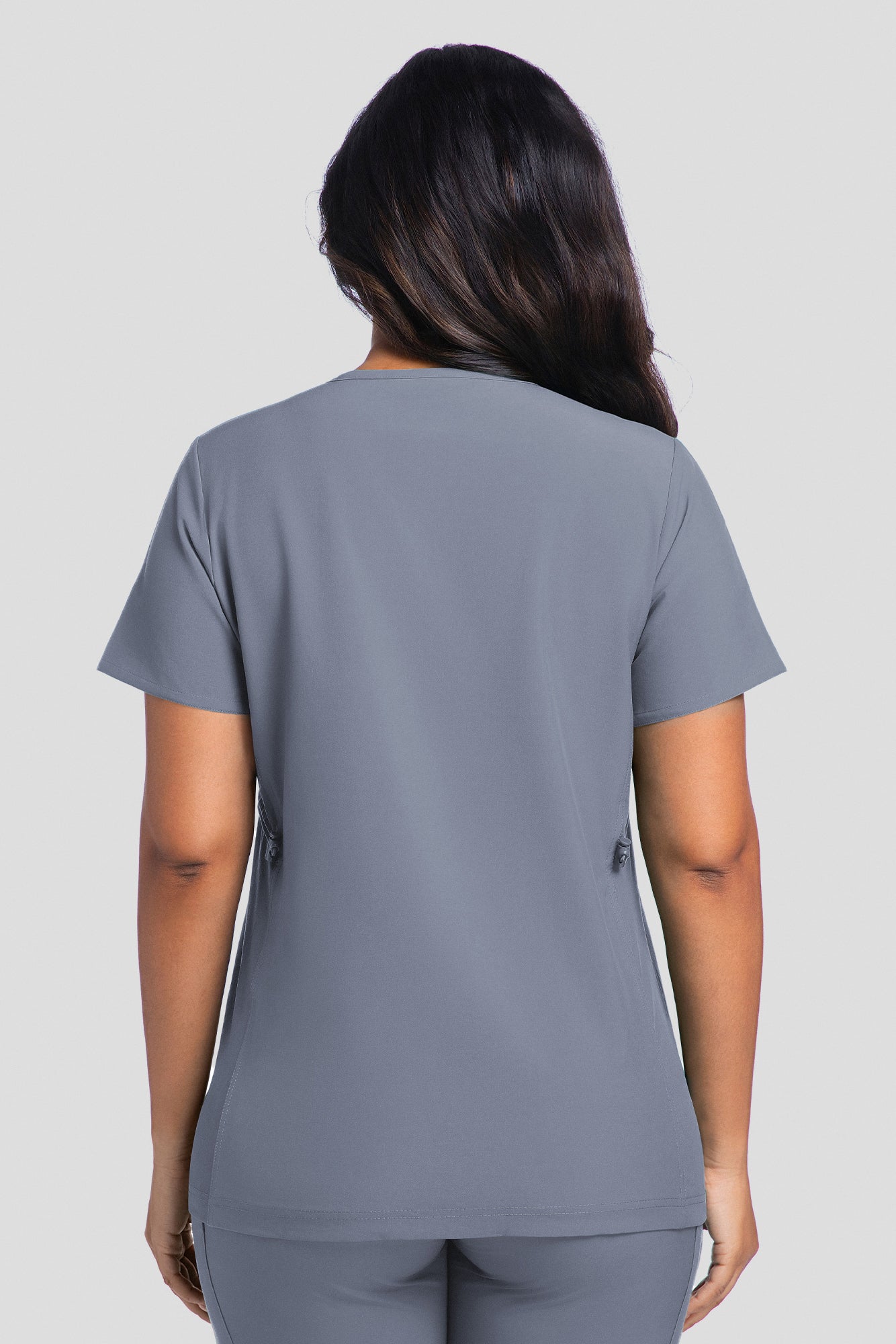 Maternity Scrub Top - V-Neck Shirt, Workwear Pregnancy Scrubs with 2 Pockets