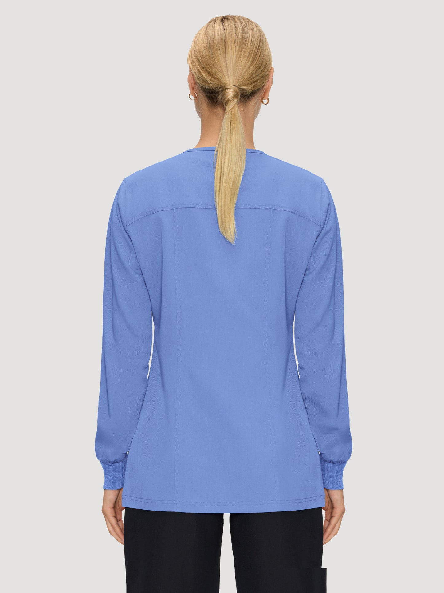 Scrub Jackets for Woman, Snap Front Nurse Jacket with 3 Pockets, Easy Care Soft Fabric