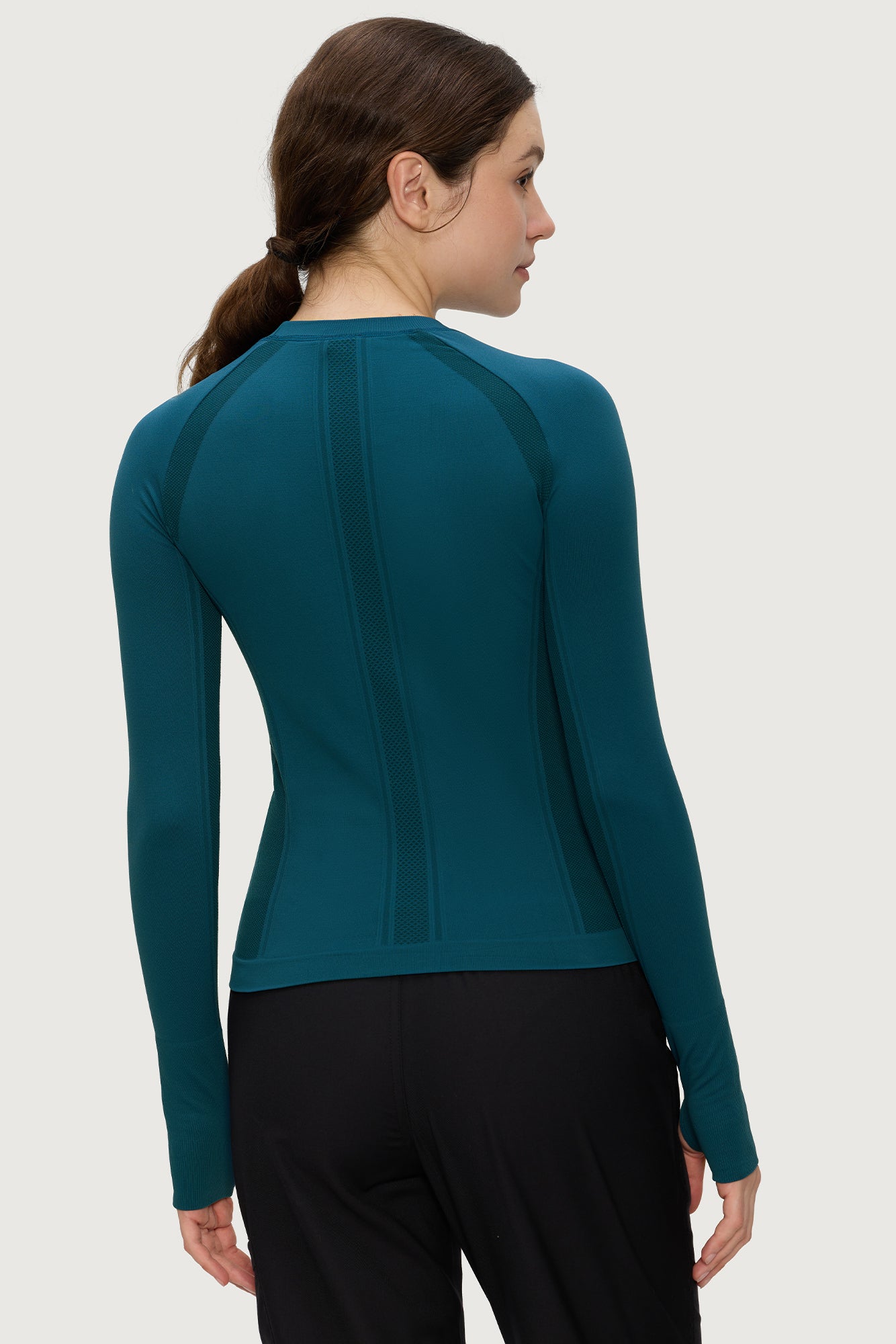 Underscrub Long Sleeve Women, Seamless Athletic Undershirt Cotton Shirts, Thumb Holes Workout Tops