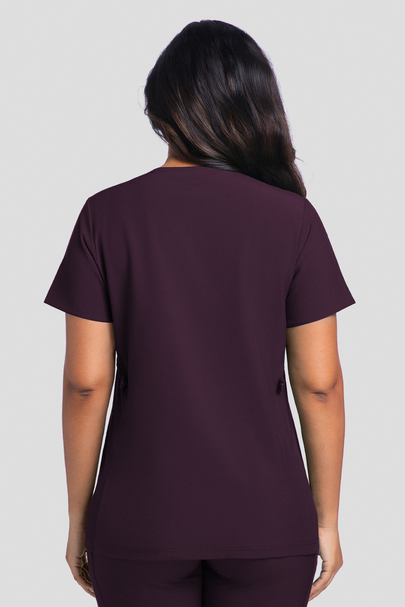 Maternity Scrub Top - V-Neck Shirt, Workwear Pregnancy Scrubs with 2 Pockets
