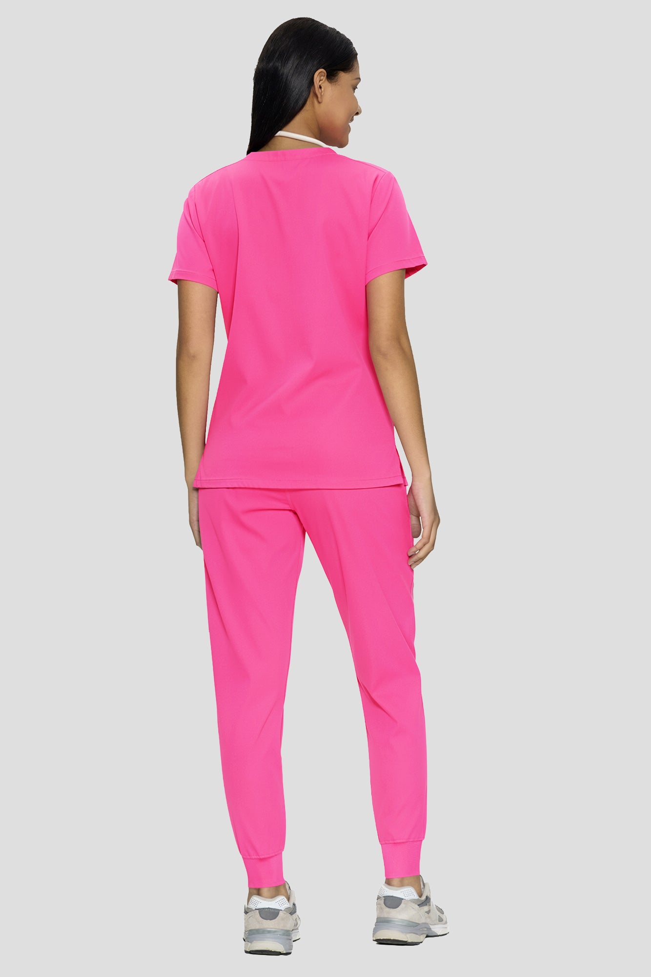 Scrubs for Women, V-Neck Top & Cargo Jogger Pants, 9 Pockets Adjustable Drawstring, For Nurses, Clinics, Long Shifts, Daily Medical Uniforms (Previously COZYFIT)