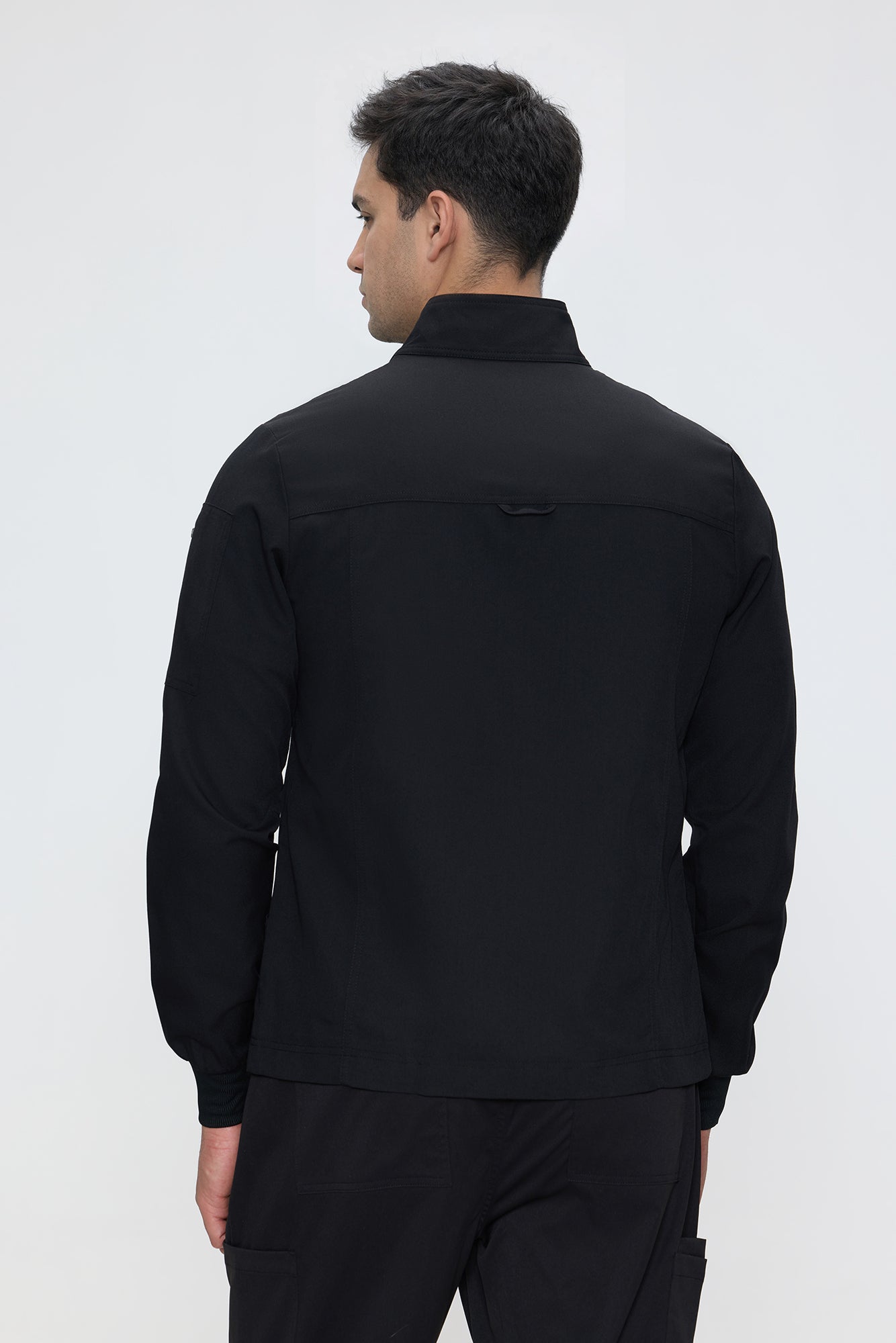 Scrub Jacket Men, Zip Front Men's Medical Scrub Jacket with 5 Pockets, Soft Stretch Fabric