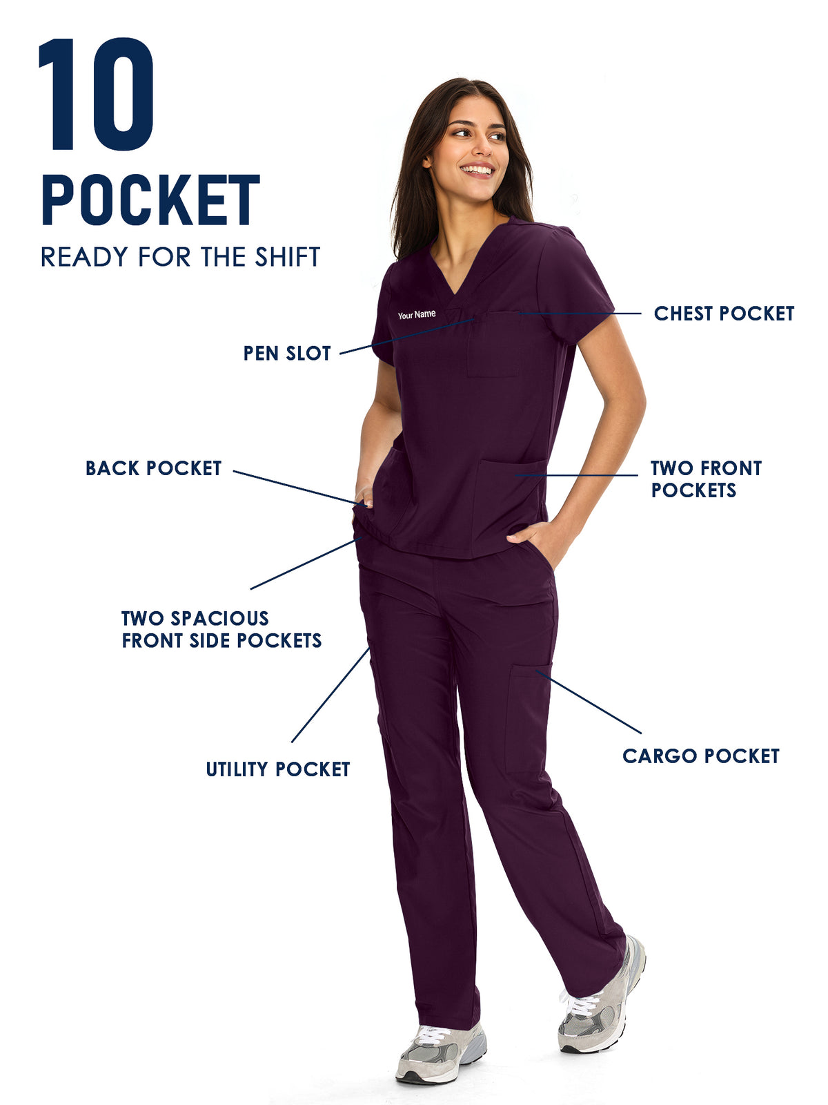 Dawn Dusk Made-to-Measure Straight-Leg Scrub Set Package