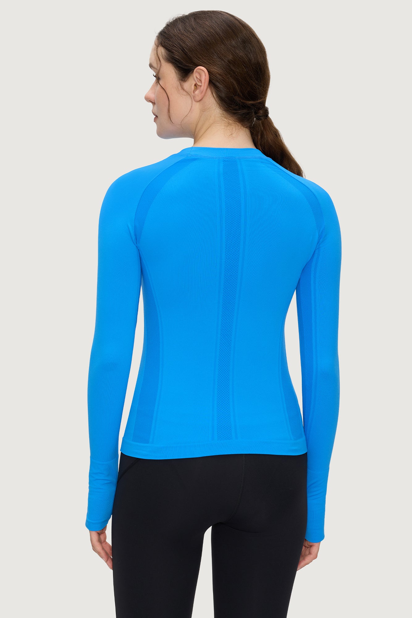 Underscrub Long Sleeve Women, Seamless Athletic Undershirt Cotton Shirts, Thumb Holes Workout Tops