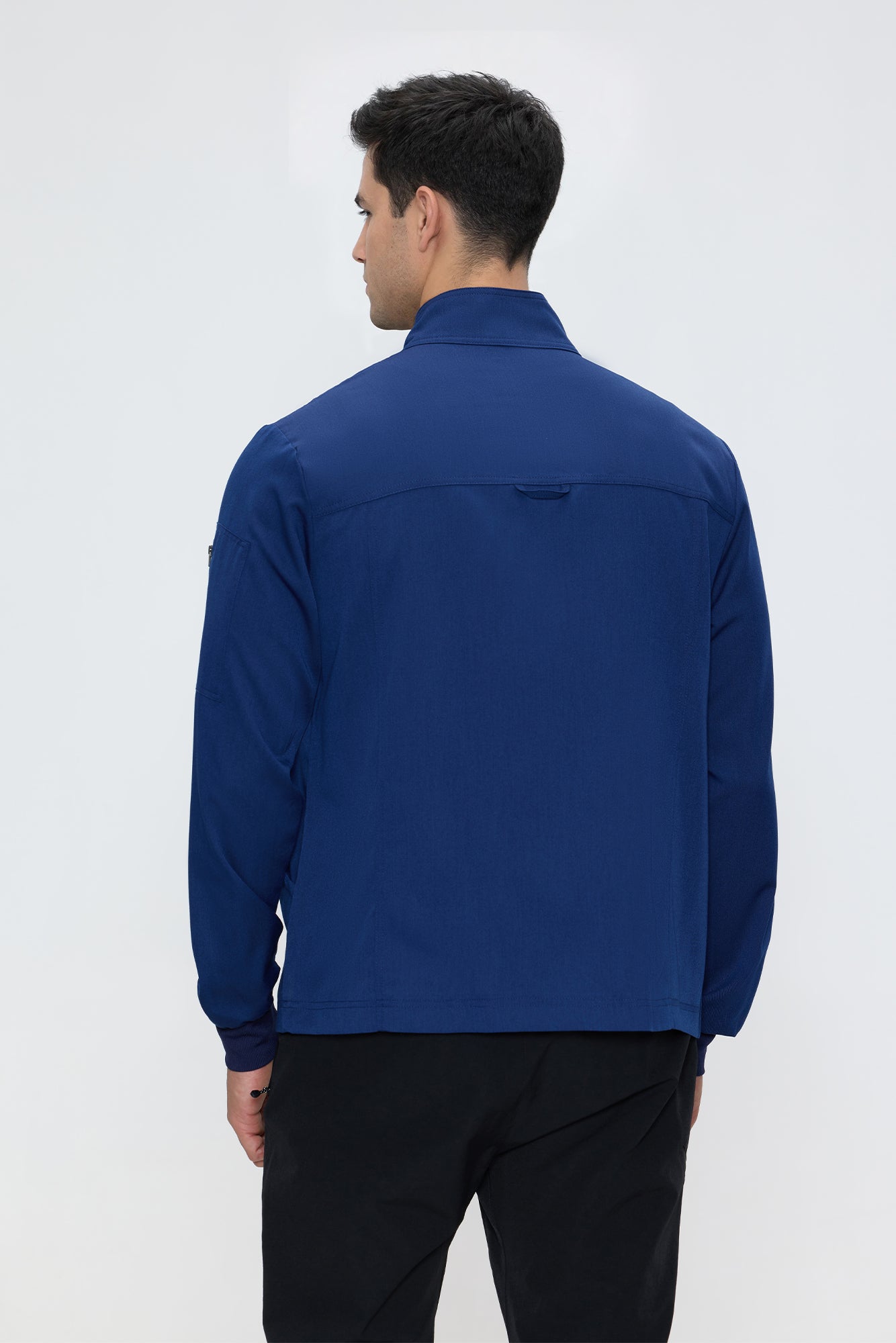 Scrub Jacket Men, Zip Front Men's Medical Scrub Jacket with 5 Pockets, Soft Stretch Fabric