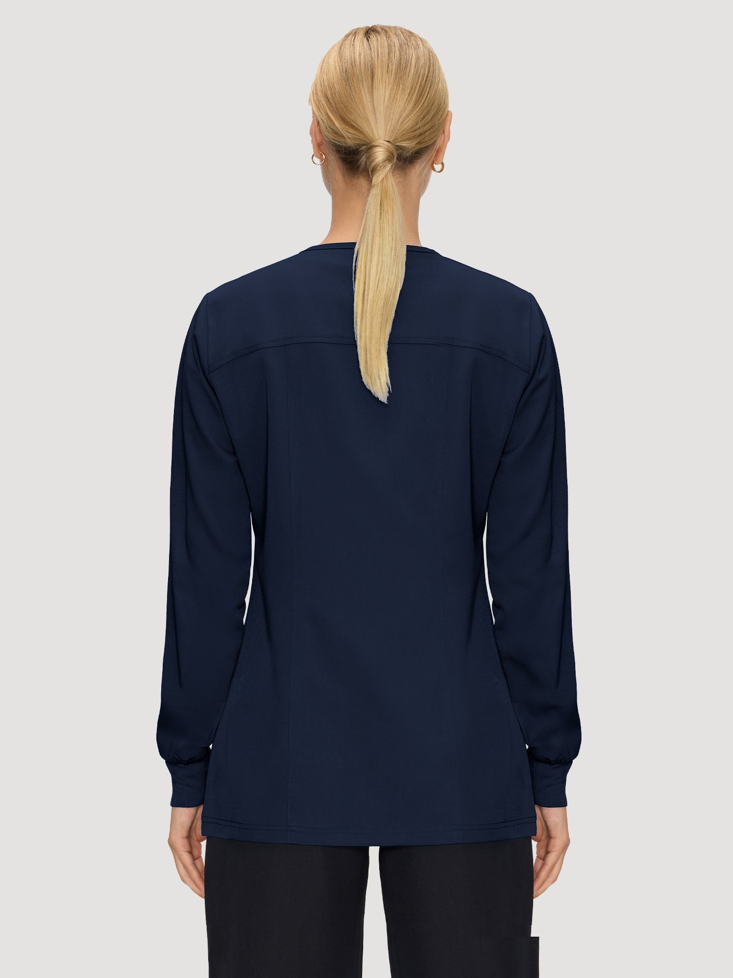 Scrub Jackets for Woman, Snap Front Nurse Jacket with 3 Pockets, Easy Care Soft Fabric