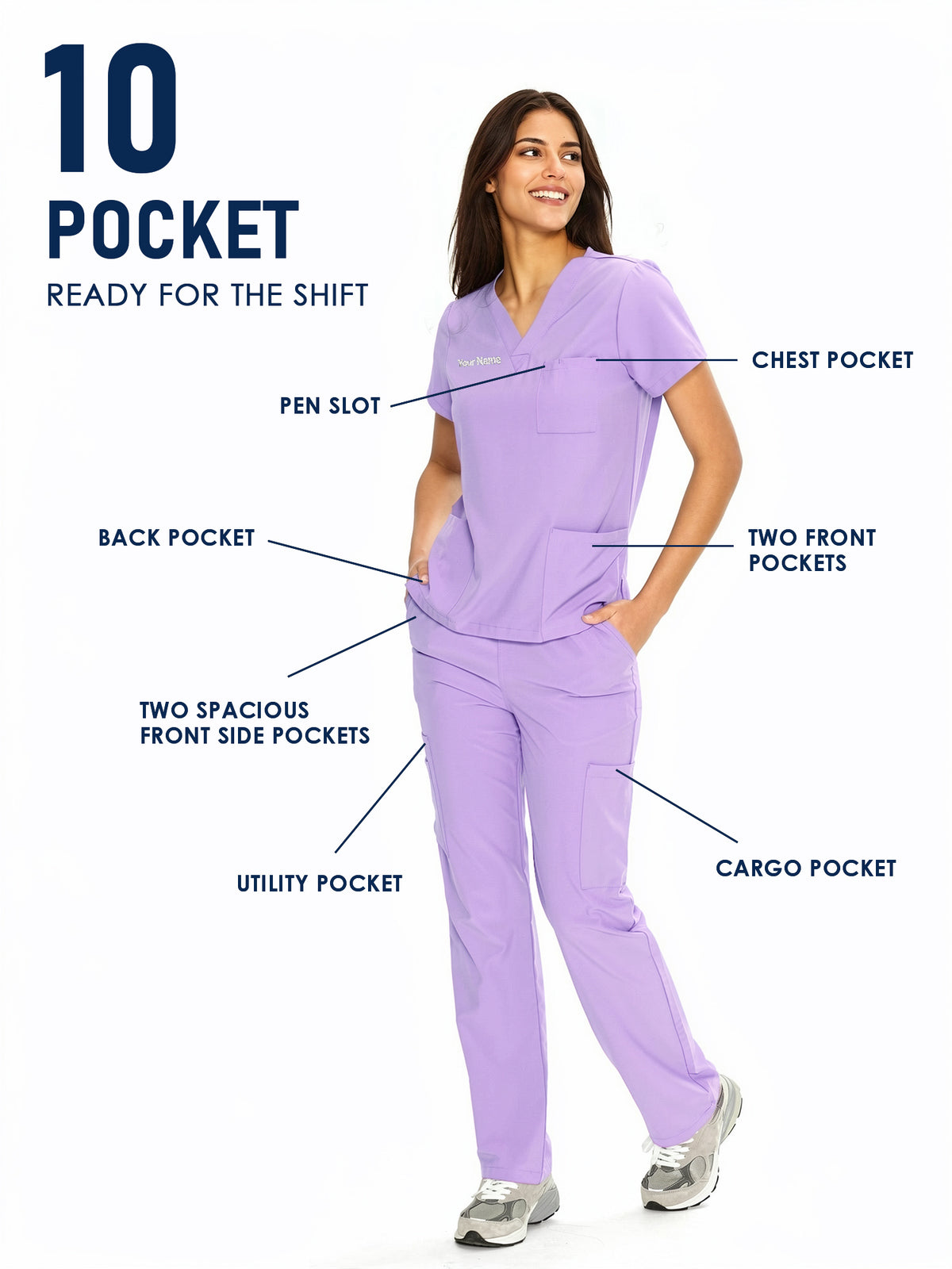 Dawn Dusk Made-to-Measure Straight-Leg Scrub Set Package