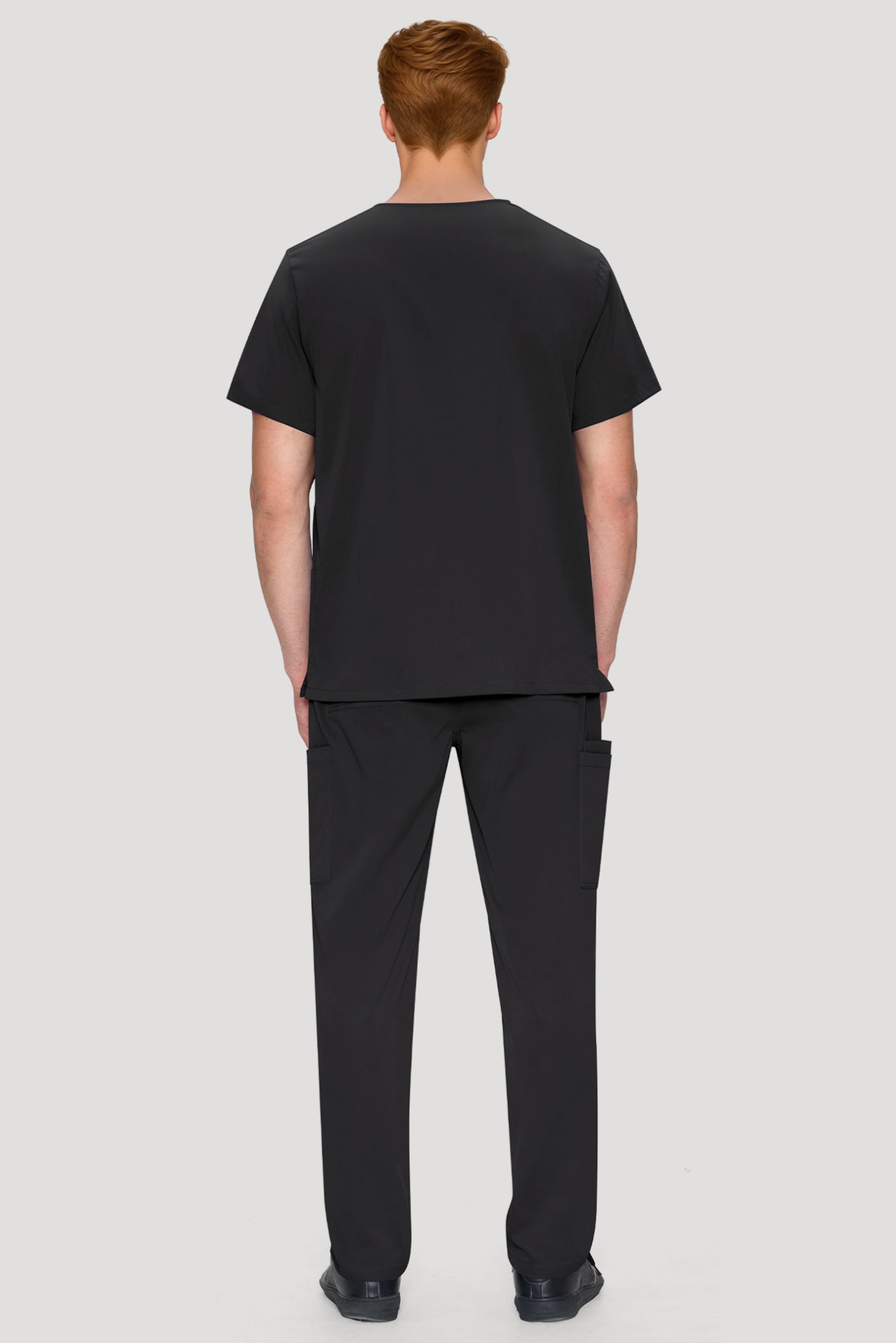 COZYFIT Scrubs for Men Set - V-Neck Scrub Top and Straight Leg Pants with 11 Pockets