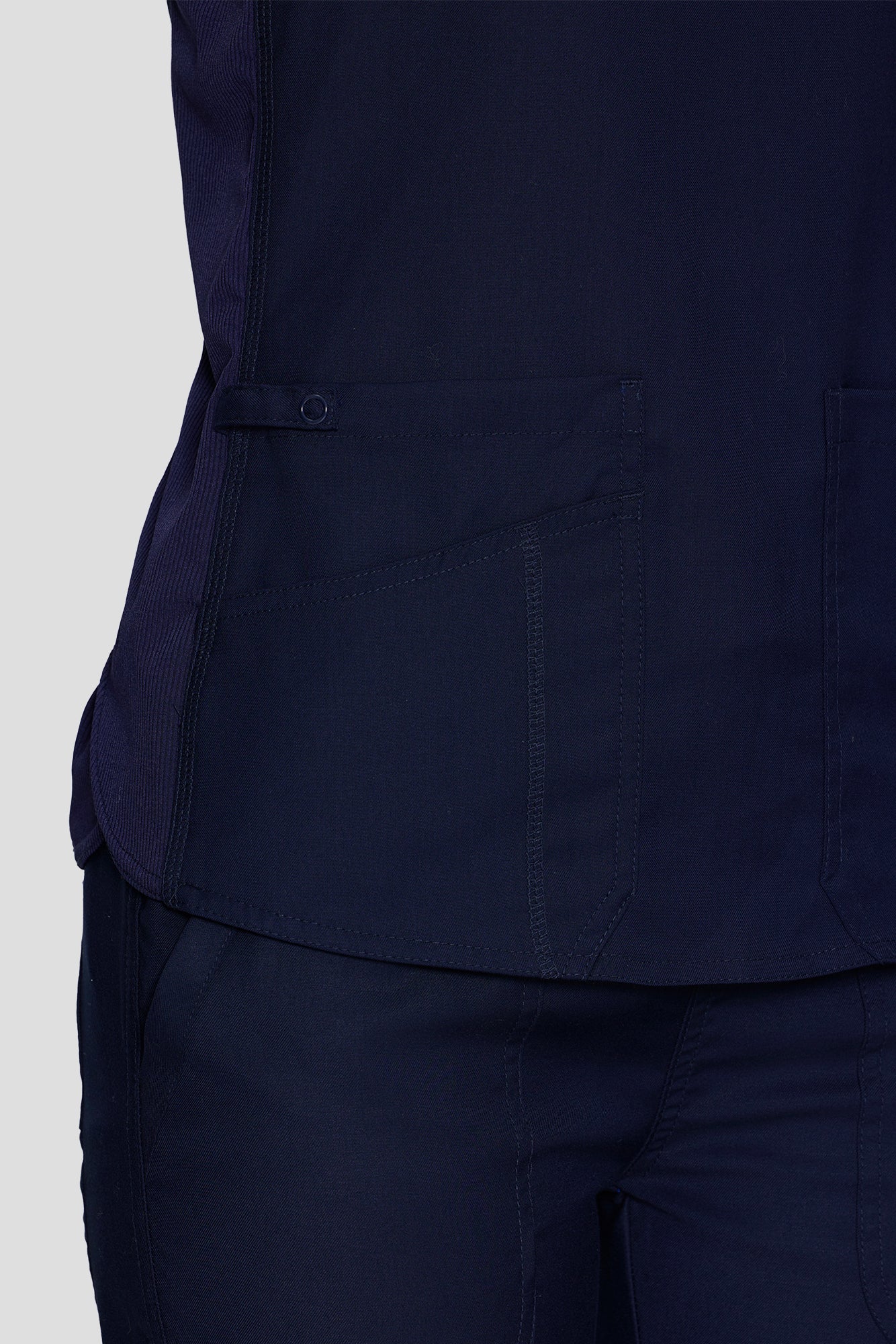 Scrubs for Women Set, V-Neck Top & Straight Leg Cargo Pants. 9 Pockets. Side Ribbed Panels, Side Slits, Ultra-Soft Stretch Fabric, Breathable Medical Uniform for Workwear
