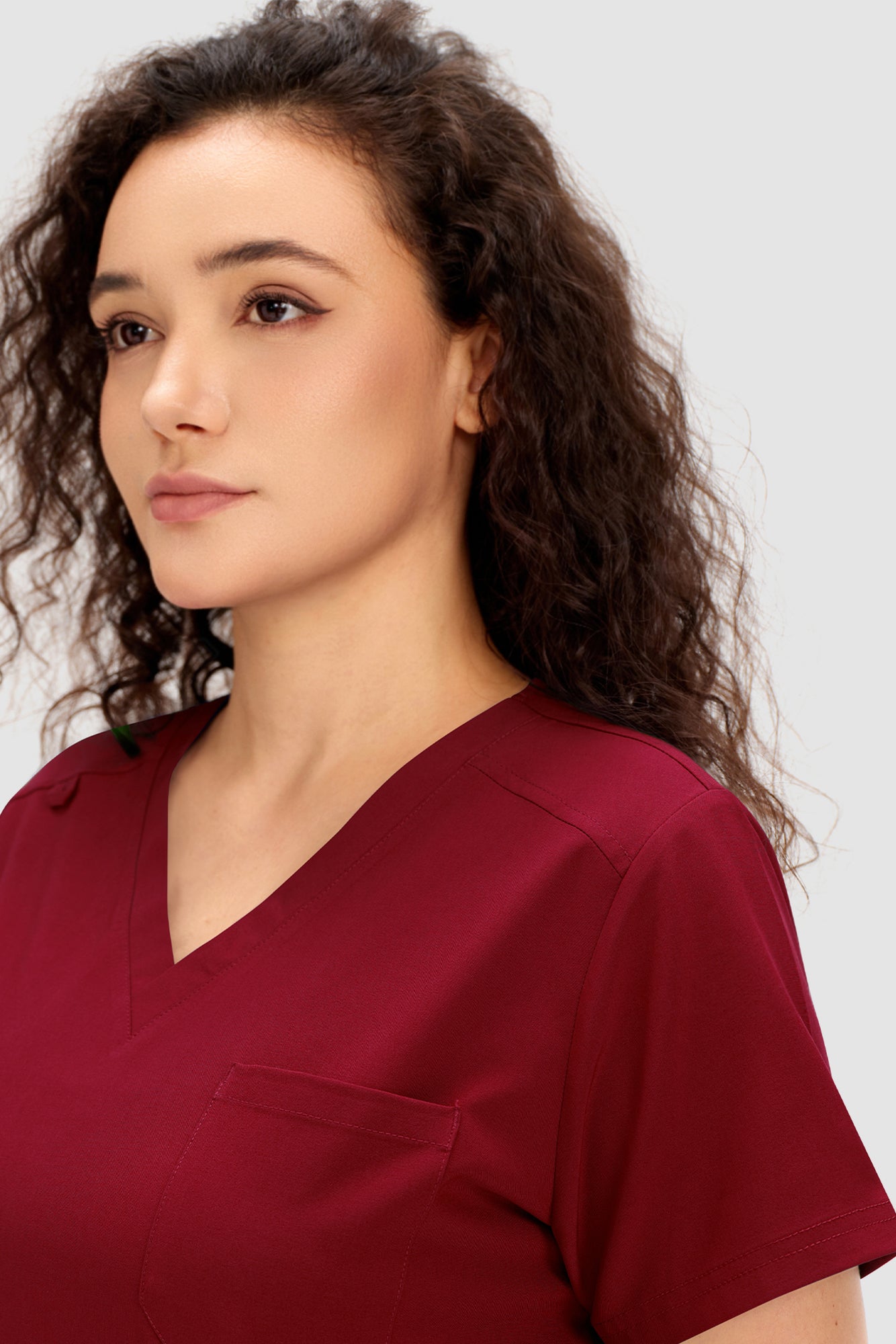 COZYFIT Scrubs for Women - V Neck Top and Bootcut Cargo Straight Pants with 12 Pockets