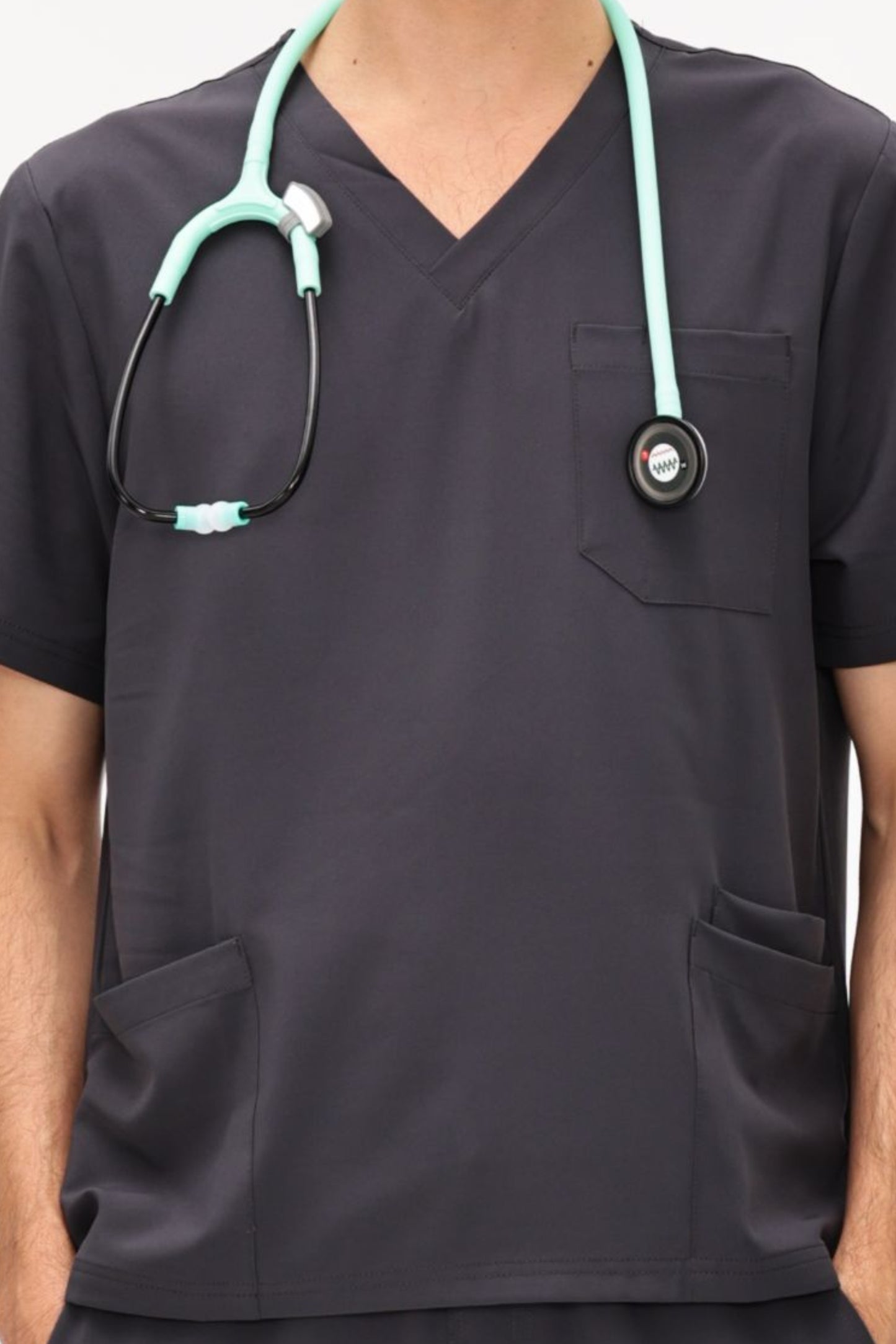COZYFIT  V-Neck Scrubs Tops with 3 Pockets for Men