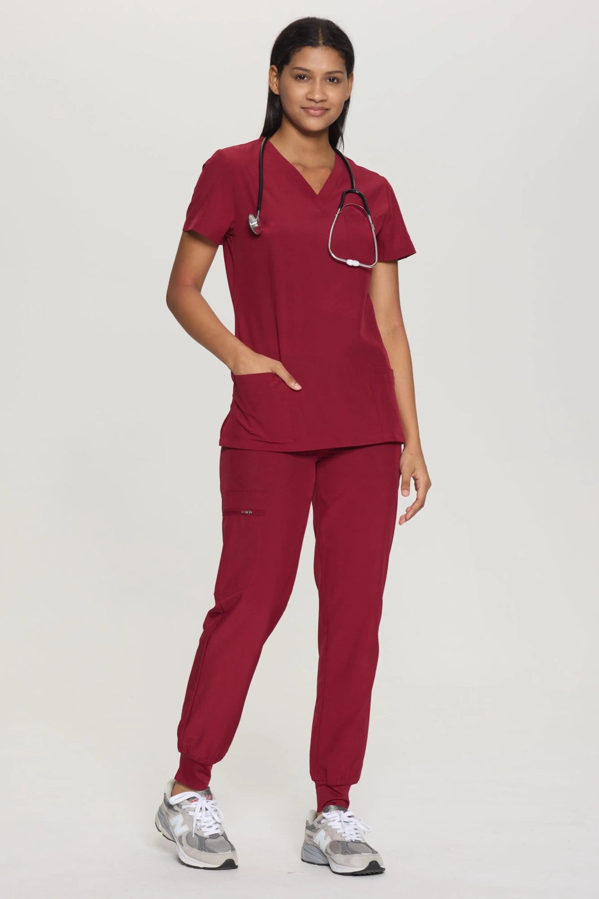 Luna Scrub Set — Burgundy