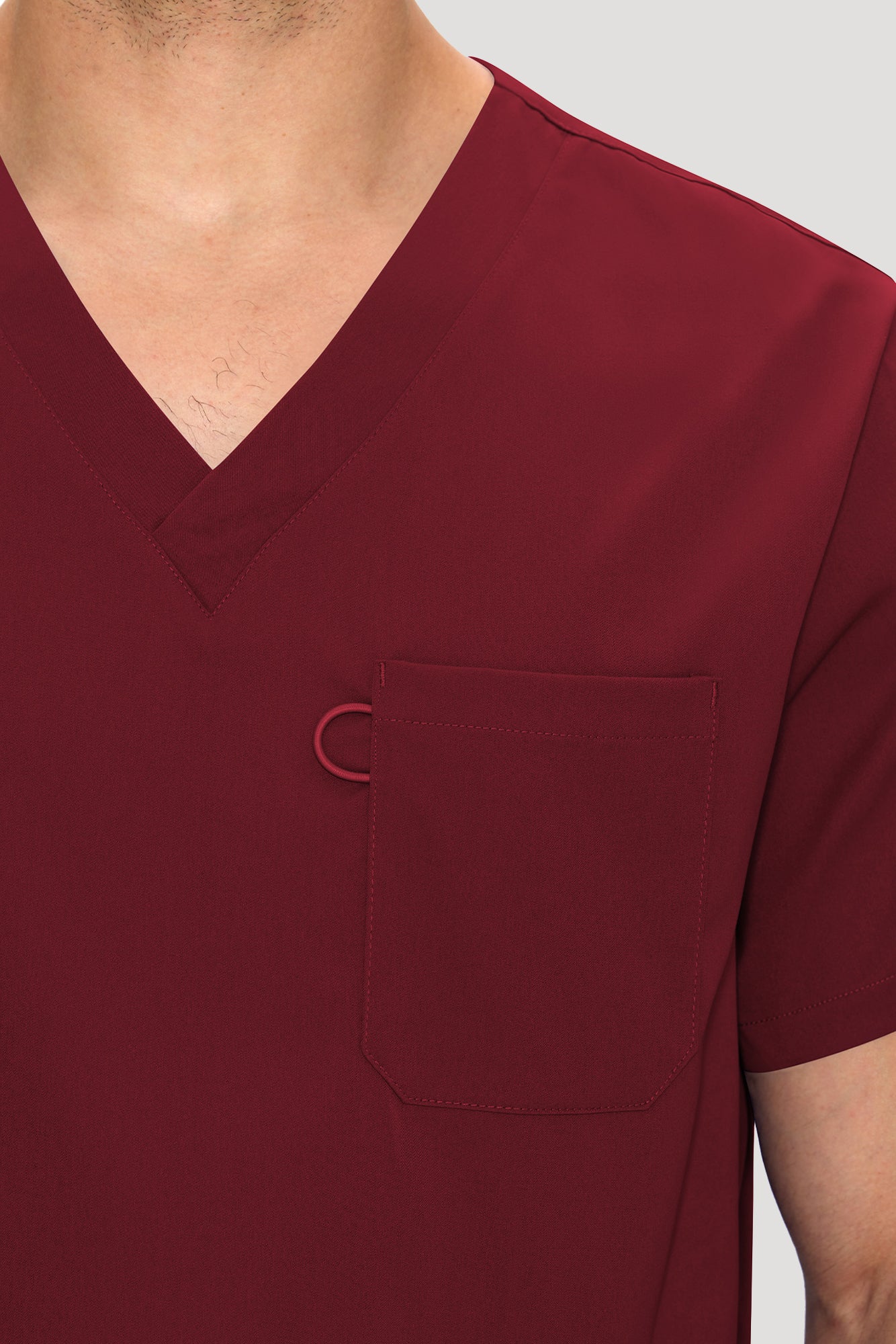 COZYFIT Scrubs for Men Set - V-Neck Scrub Top and Straight Leg Pants with 11 Pockets