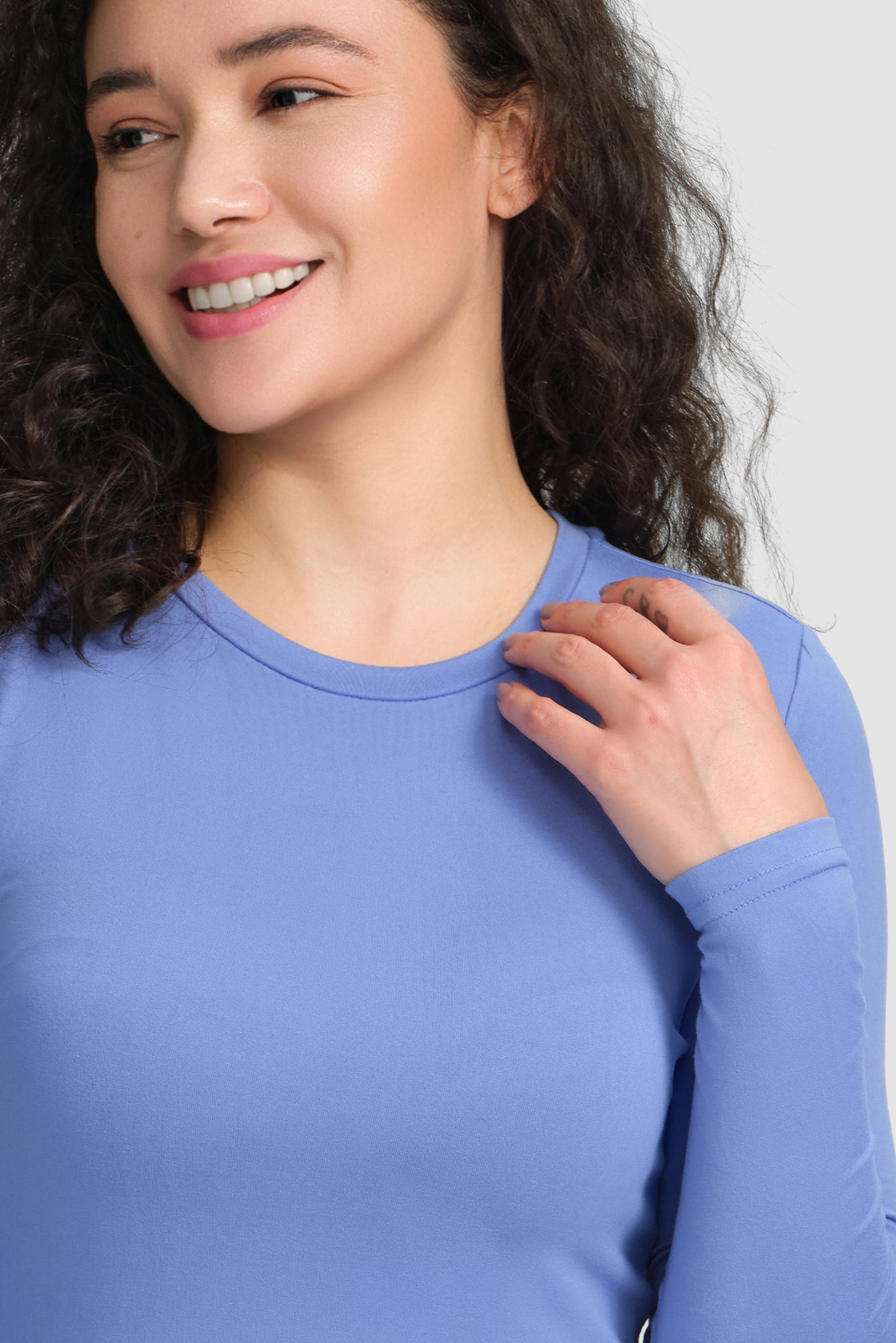 COZYFIT 3 Pack Scrub Undershirts Long Sleeve Women - Underscrub Comfort Tee