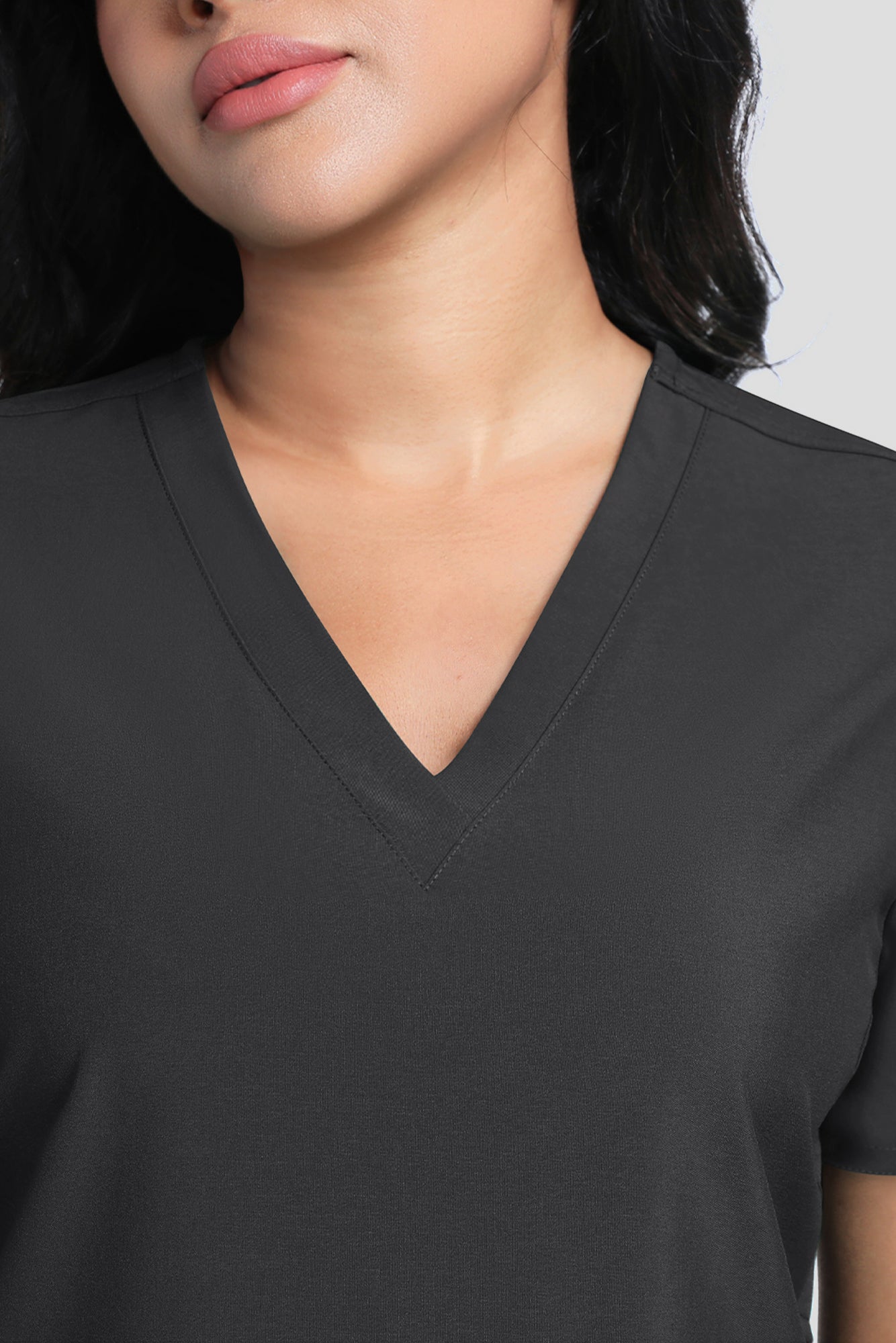 Maternity Scrub Top - V-Neck Shirt, Workwear Pregnancy Scrubs with 2 Pockets