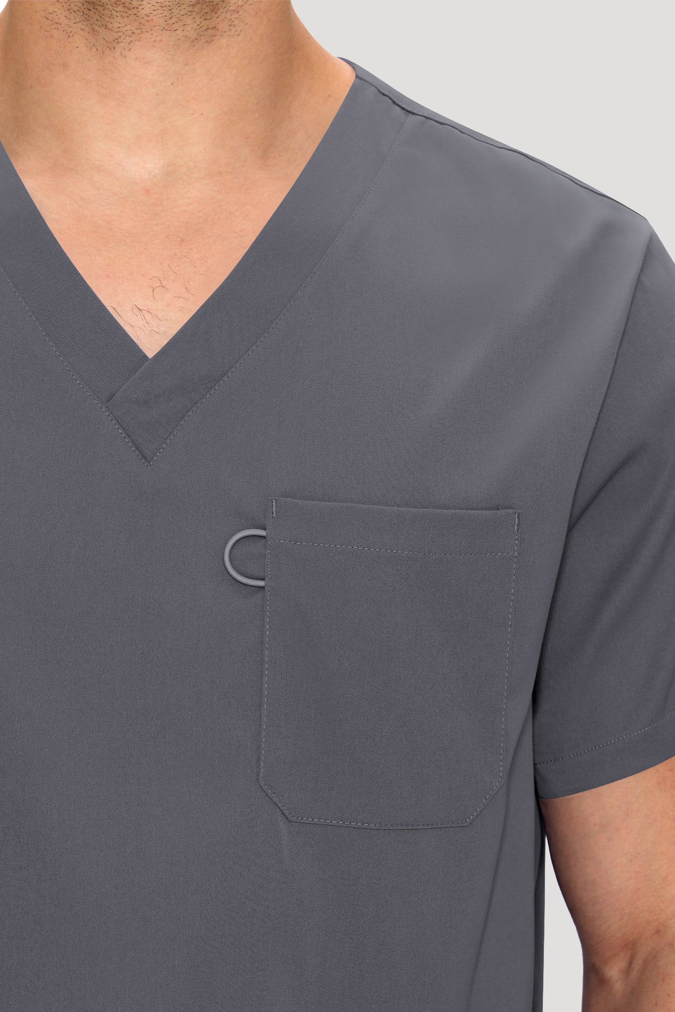 COZYFIT Scrubs for Men Set - V-Neck Scrub Top and Straight Leg Pants with 11 Pockets