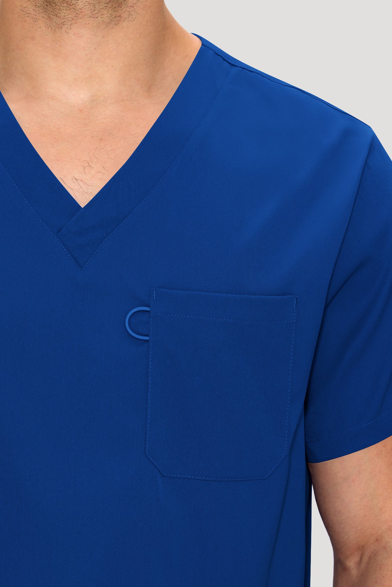 COZYFIT Scrubs for Men Set - V-Neck Scrub Top and Straight Leg Pants with 11 Pockets