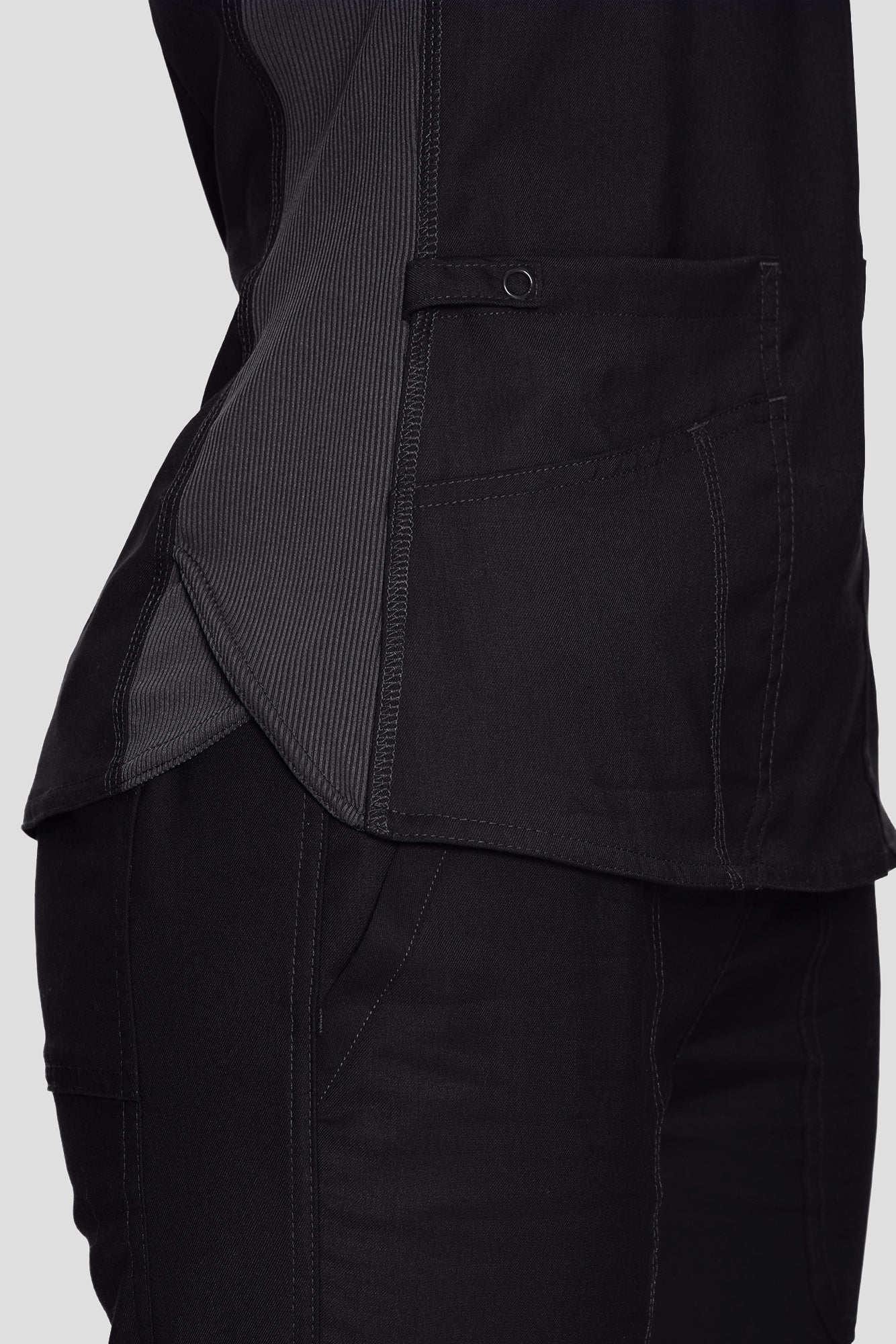Scrubs for Women Set, V-Neck Top & Straight Leg Cargo Pants. 9 Pockets. Side Ribbed Panels, Side Slits, Ultra-Soft Stretch Fabric, Breathable Medical Uniform for Workwear