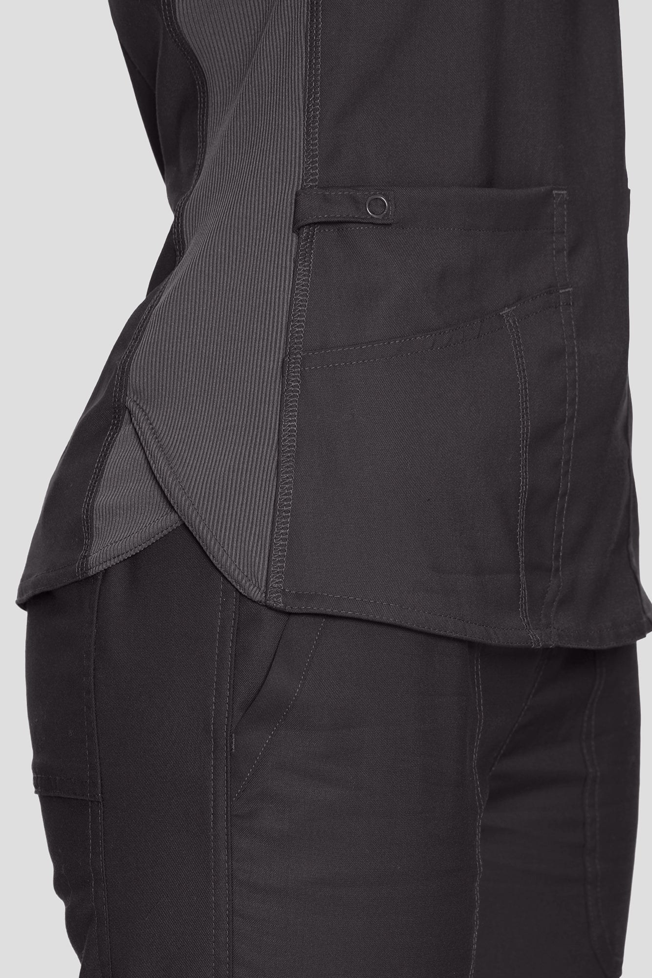 Scrubs for Women Set, V-Neck Top & Straight Leg Cargo Pants. 9 Pockets. Side Ribbed Panels, Side Slits, Ultra-Soft Stretch Fabric, Breathable Medical Uniform for Workwear