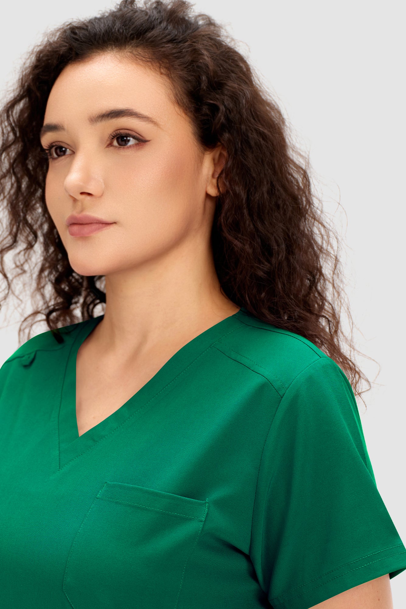 COZYFIT Scrubs for Women - V Neck Top and Bootcut Cargo Straight Pants with 12 Pockets