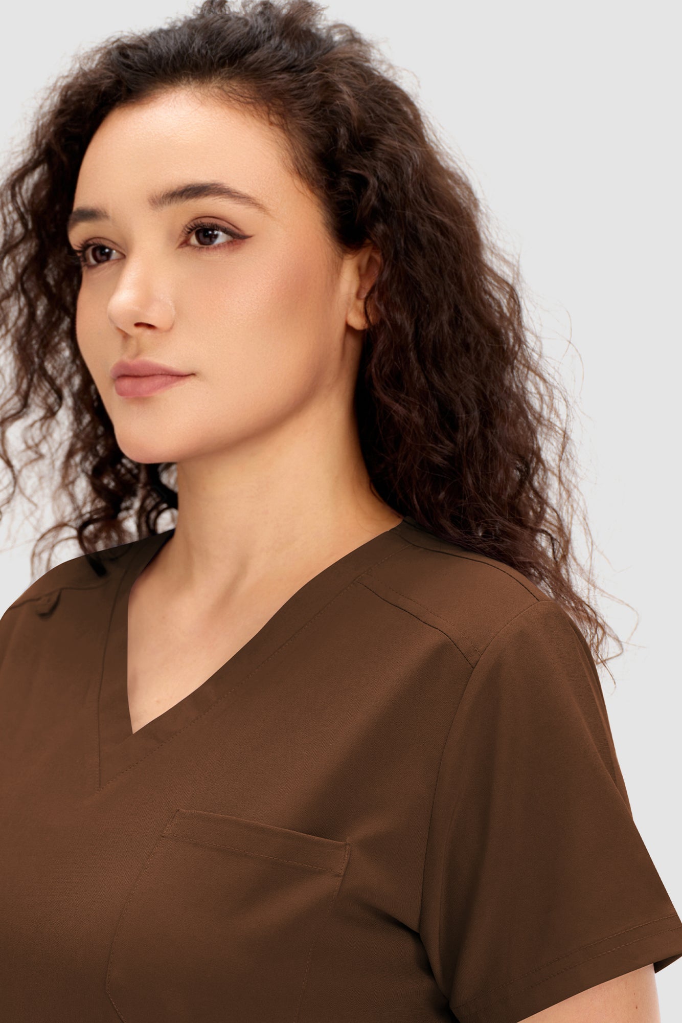 COZYFIT Scrubs for Women - V Neck Top and Bootcut Cargo Straight Pants with 12 Pockets