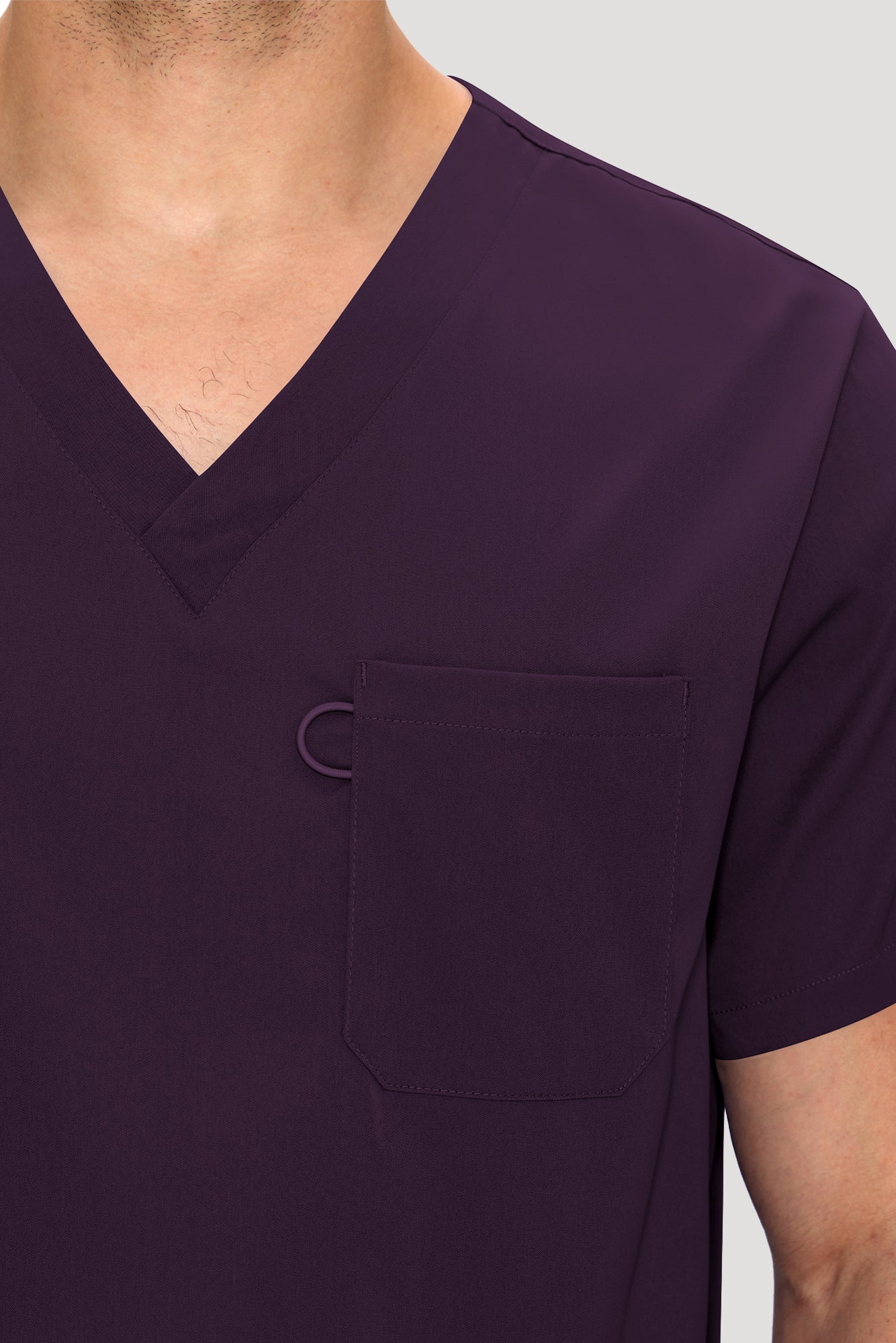 COZYFIT Scrubs for Men Set - V-Neck Scrub Top and Straight Leg Pants with 11 Pockets