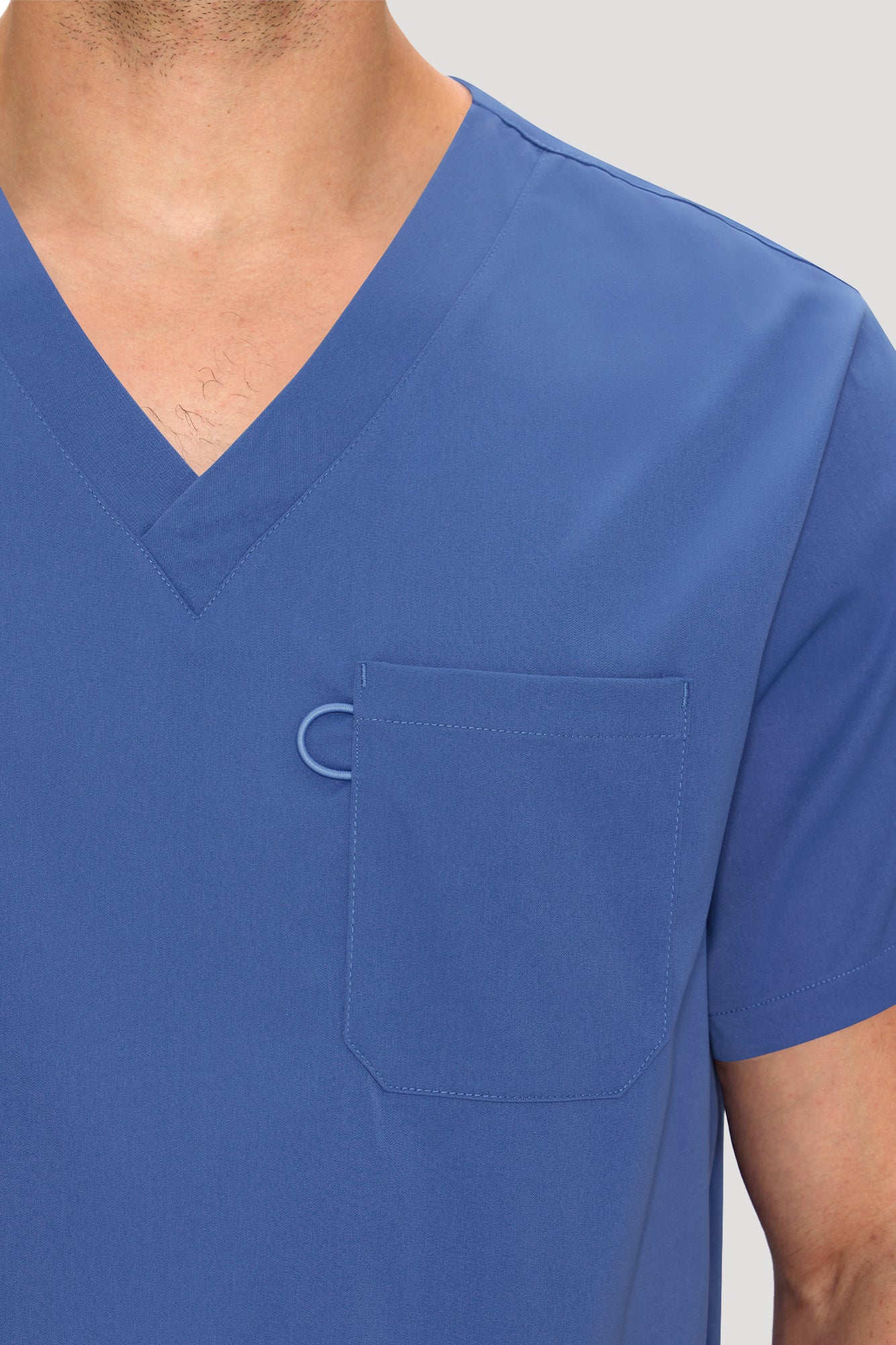 COZYFIT Scrubs for Men Set - V-Neck Scrub Top and Straight Leg Pants with 11 Pockets