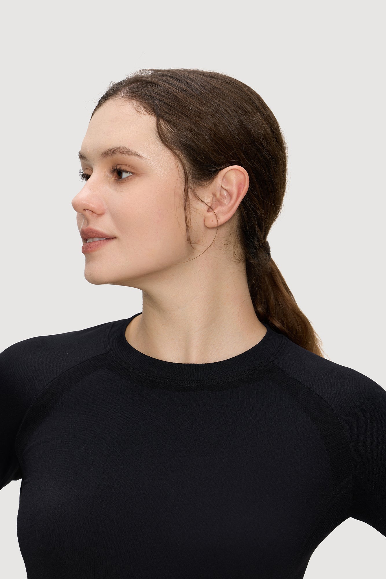 Underscrub Long Sleeve Women, Seamless Athletic Undershirt Cotton Shirts, Thumb Holes Workout Tops