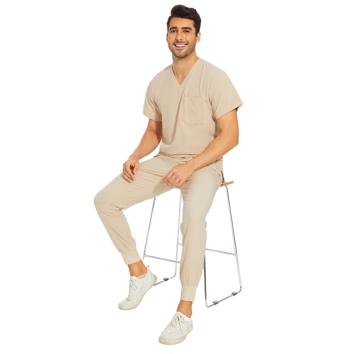 Lunar Scrub Set — Light Khaki — 6