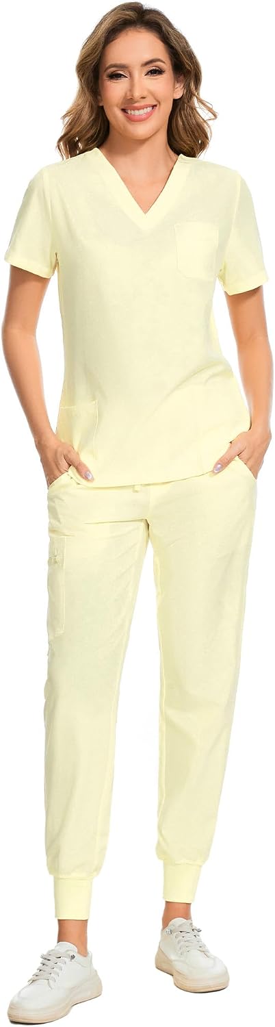 Luna Scrub Set — Cream — 1