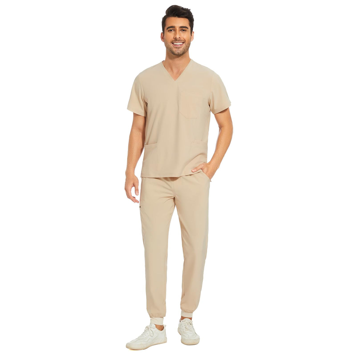 Lunar Scrub Set — Light Khaki — 1
