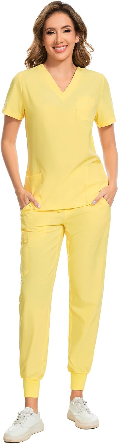 Luna Scrub Set — Lemon Yellow — 1
