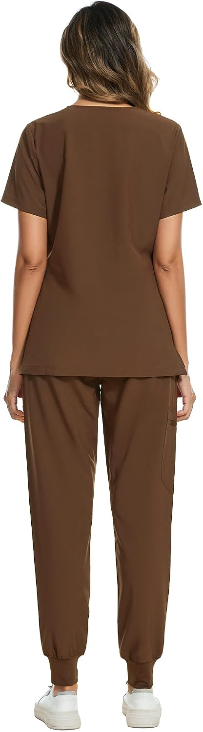 Luna Scrub Set — Brown — 2