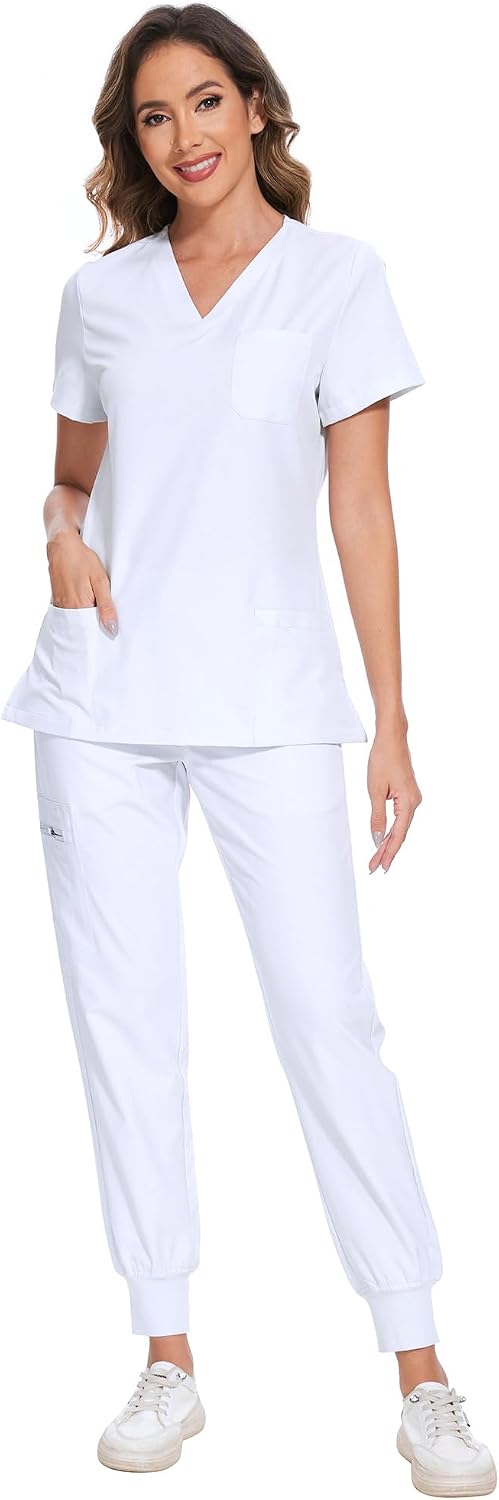 Luna Scrub Set — White — 1