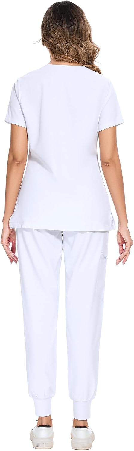 Luna Scrub Set — White — 2