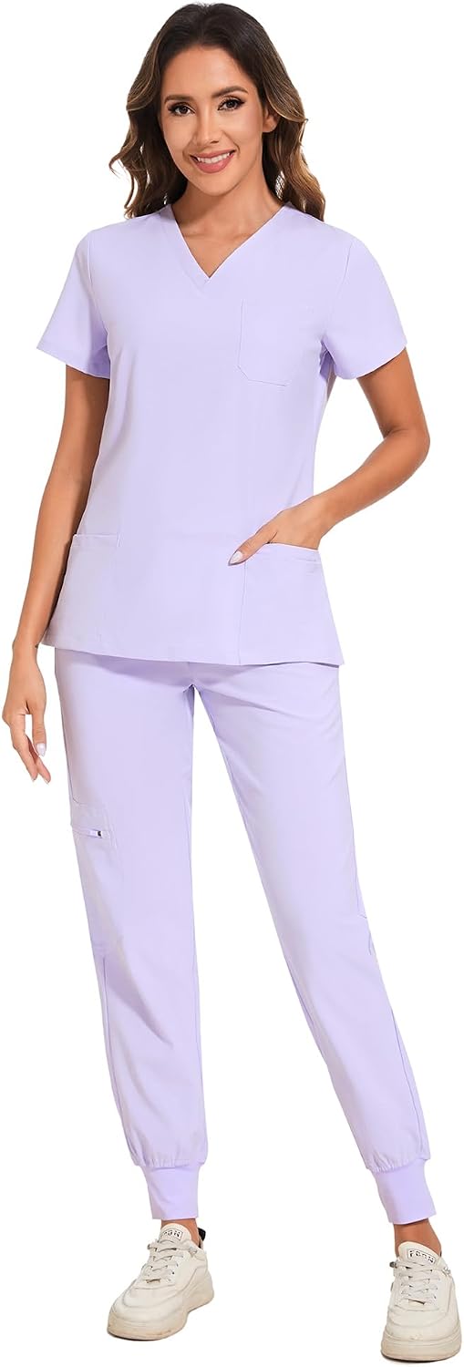 Luna Scrub Set — Light Lilac Purple — 1