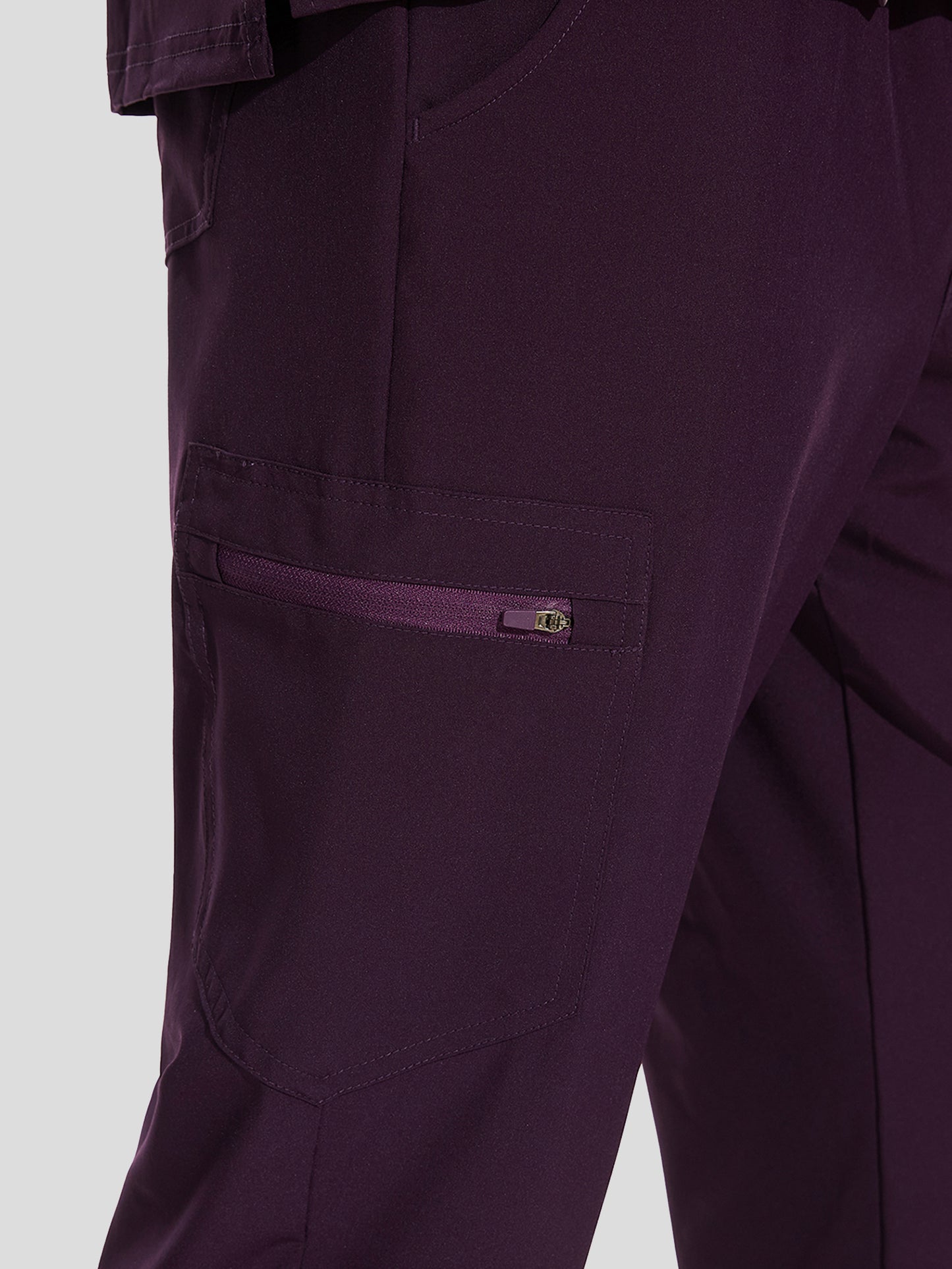 COZYFIT V-Neck Scrub Top & Jogger Pant with 8 Pockets, Yoga Waistband, Anti-Wrinkle Scrubs for Men