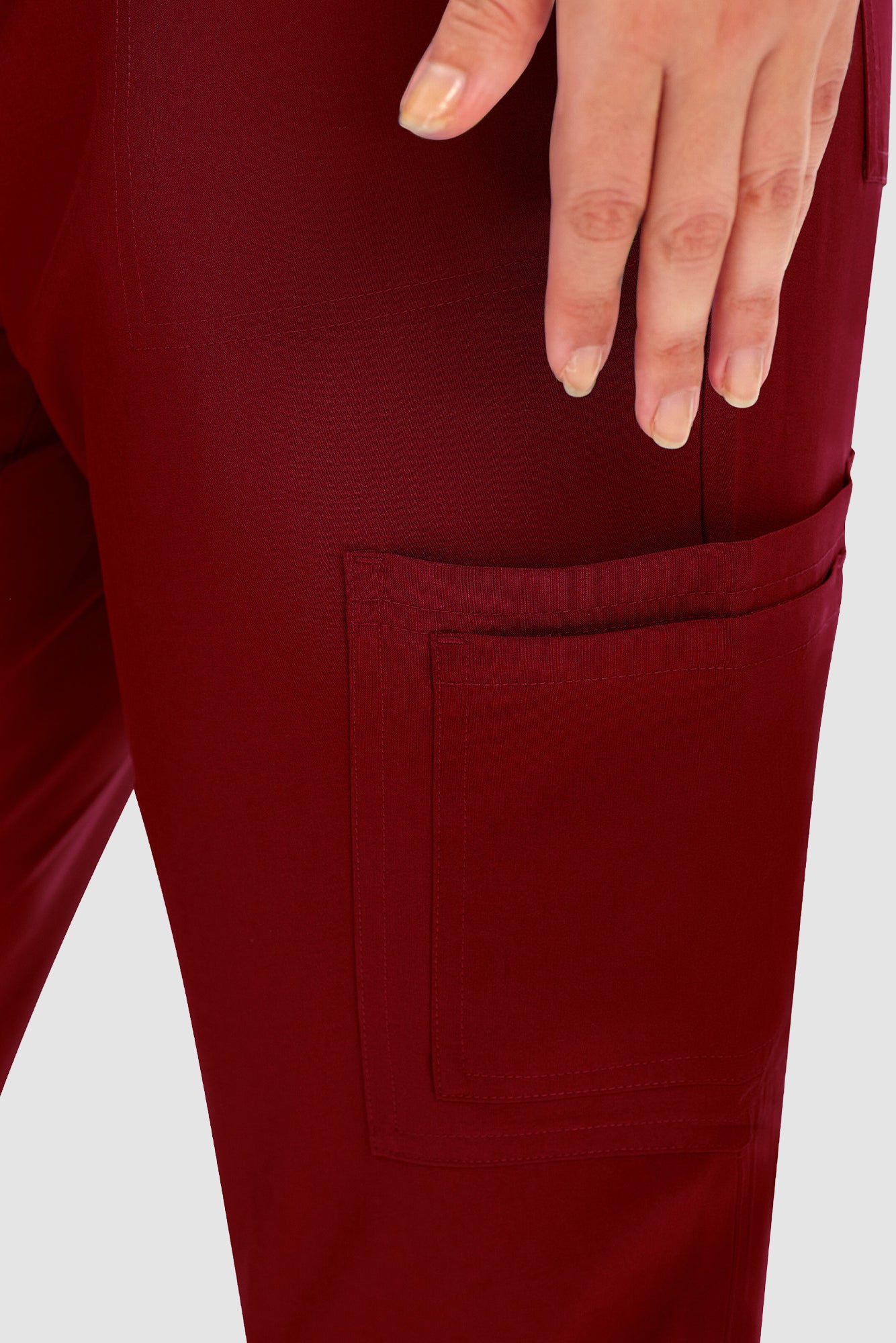 COZYFIT Scrubs for Women - V Neck Top and Bootcut Cargo Straight Pants with 12 Pockets