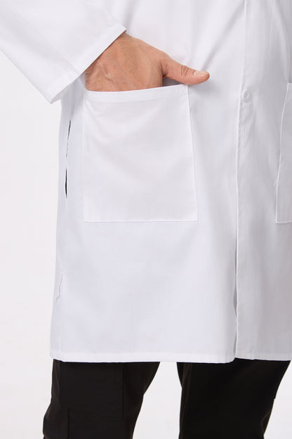 Men's White Lab Coat, Pocket Detail
