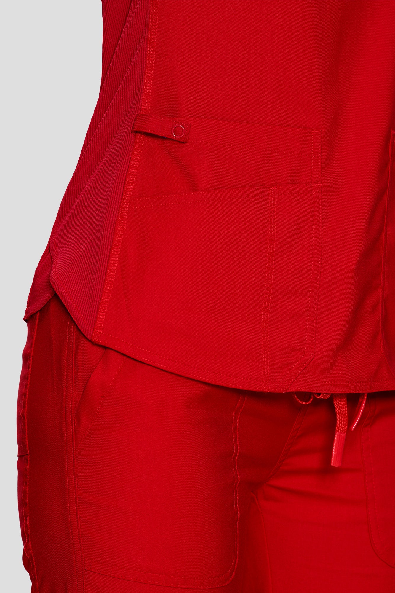 Scrubs for Women Set, V-Neck Top & Straight Leg Cargo Pants. 9 Pockets. Side Ribbed Panels, Side Slits, Ultra-Soft Stretch Fabric, Breathable Medical Uniform for Workwear