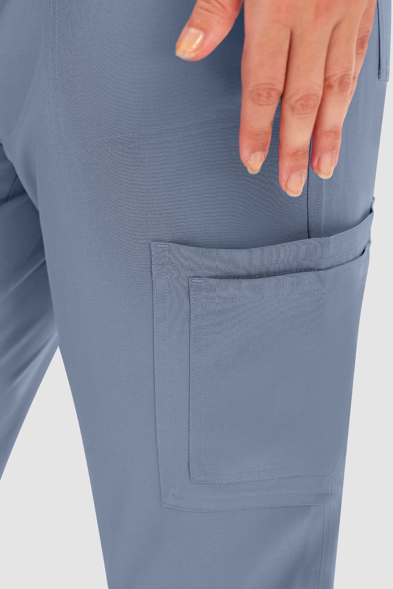 COZYFIT Scrubs for Women - V Neck Top and Bootcut Cargo Straight Pants with 12 Pockets