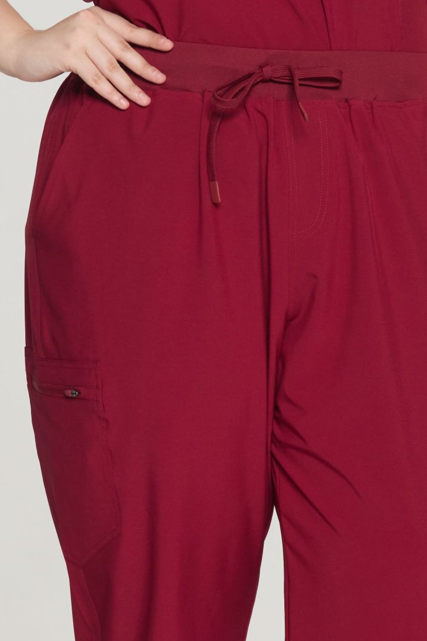 COZYFIT Curved V-Neck Scrub Top & Jogger Pants with 8 Pockets Scrub Sets