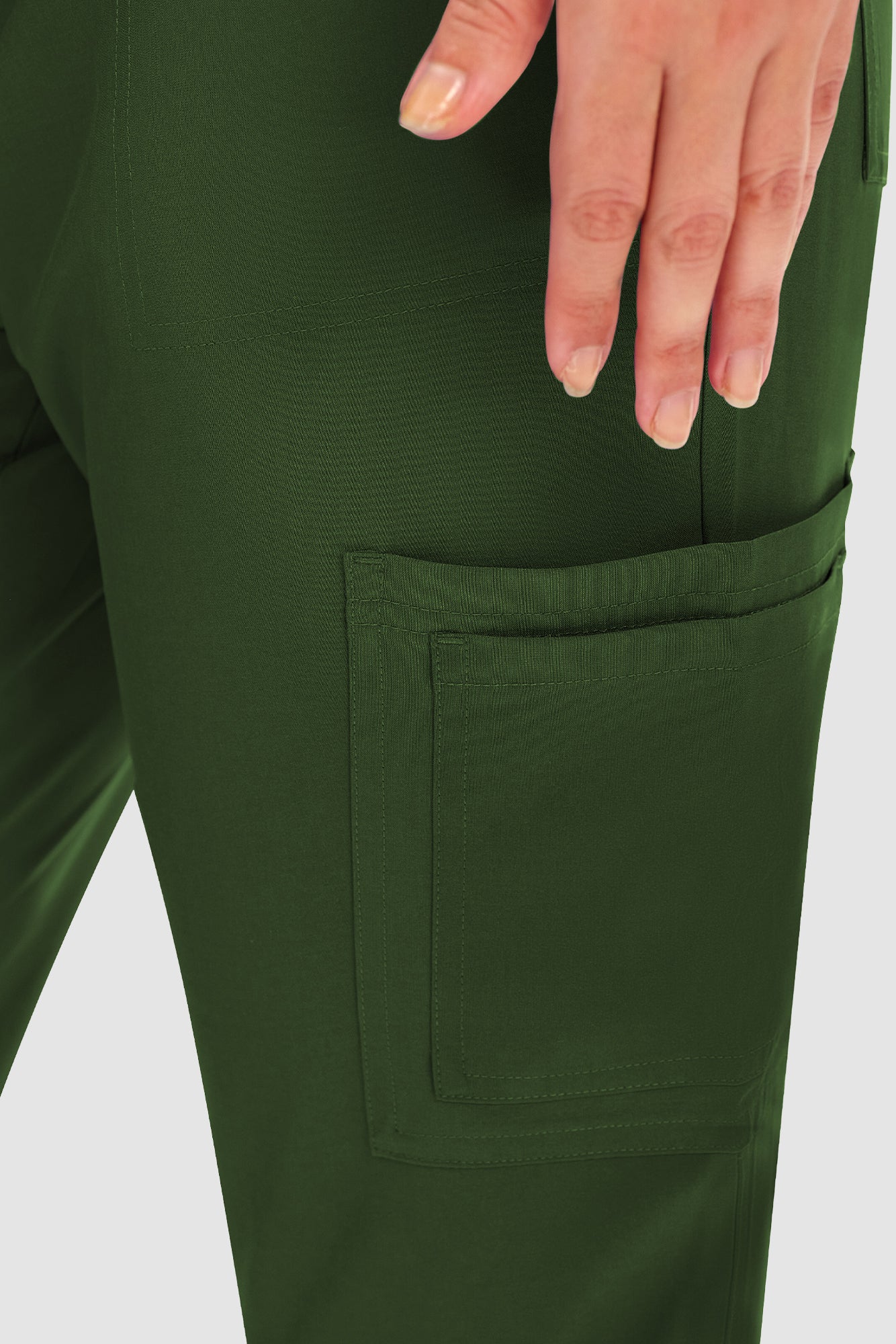 COZYFIT Scrubs for Women - V Neck Top and Bootcut Cargo Straight Pants with 12 Pockets