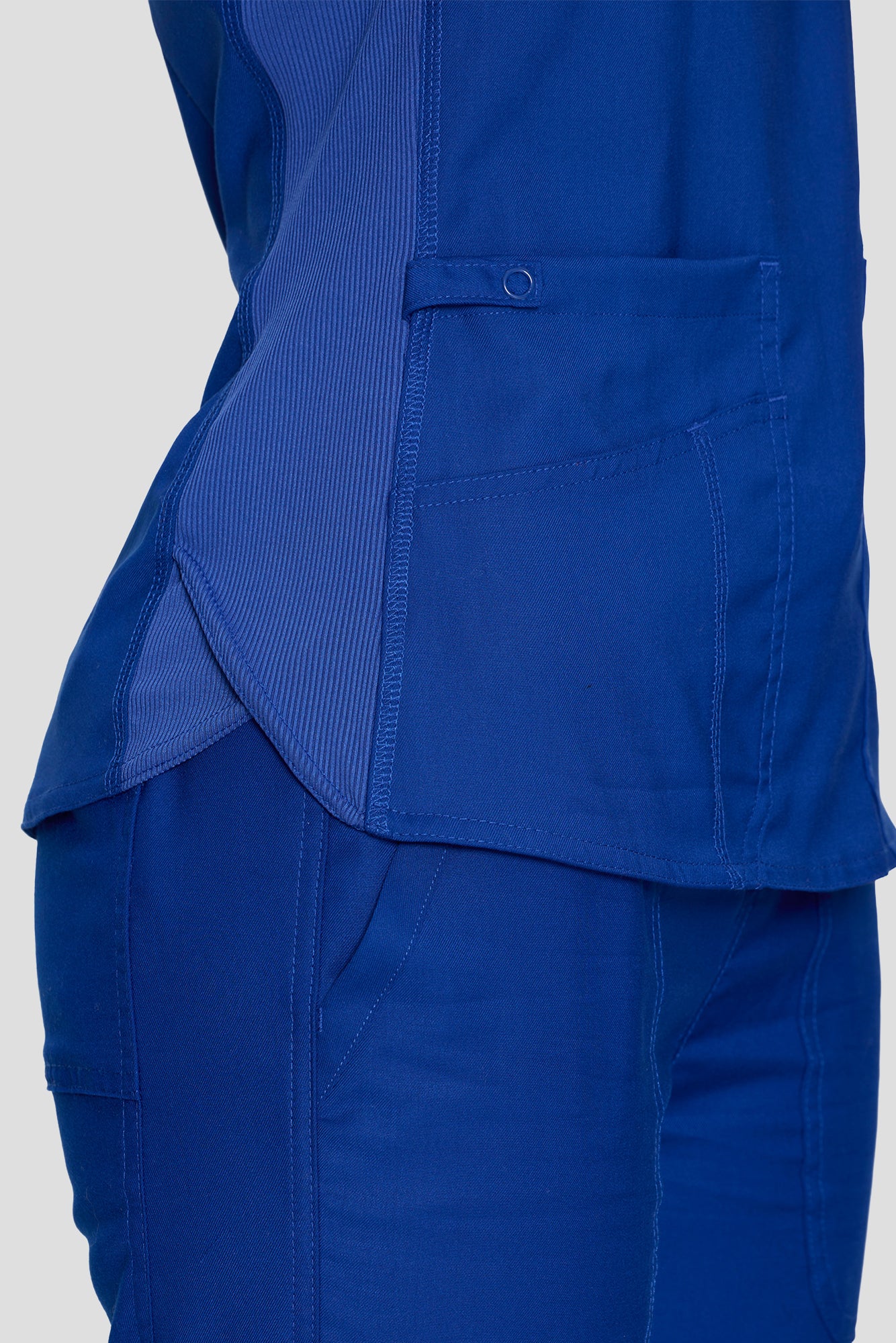 Scrubs for Women Set, V-Neck Top & Straight Leg Cargo Pants. 9 Pockets. Side Ribbed Panels, Side Slits, Ultra-Soft Stretch Fabric, Breathable Medical Uniform for Workwear